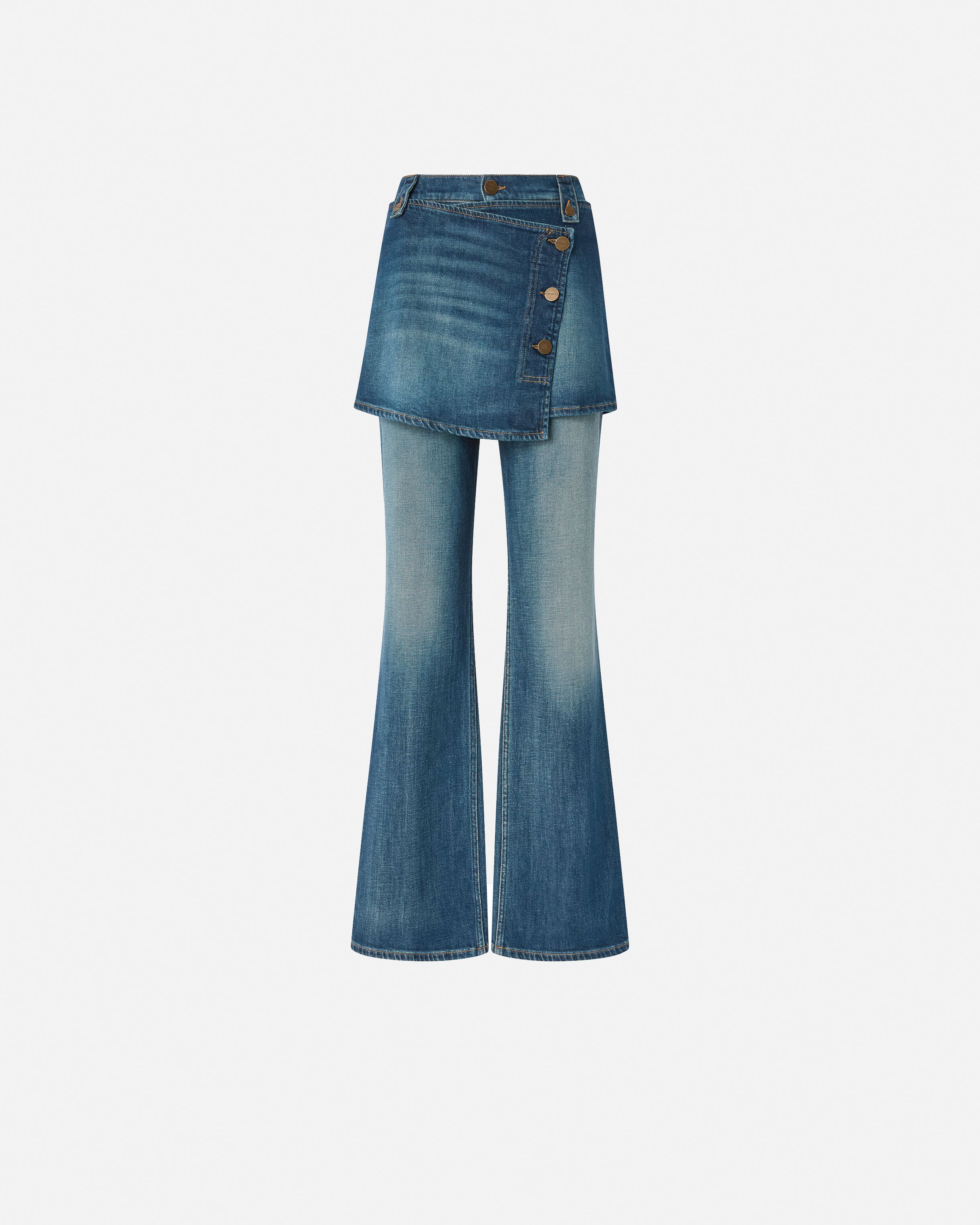 Pinko Flared Jeans With Removable Miniskirt