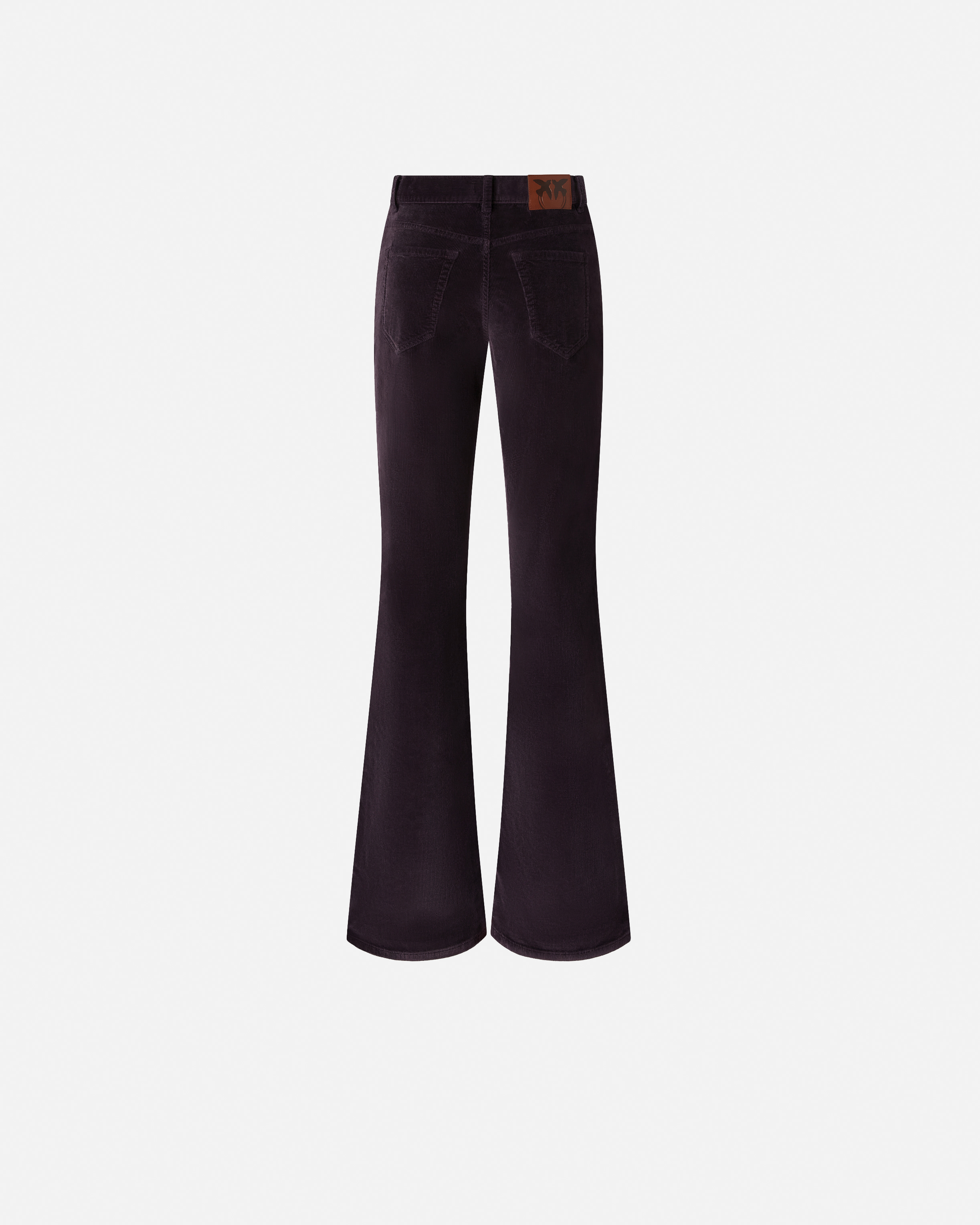 Pinko Flared Corduroy Trousers In Black