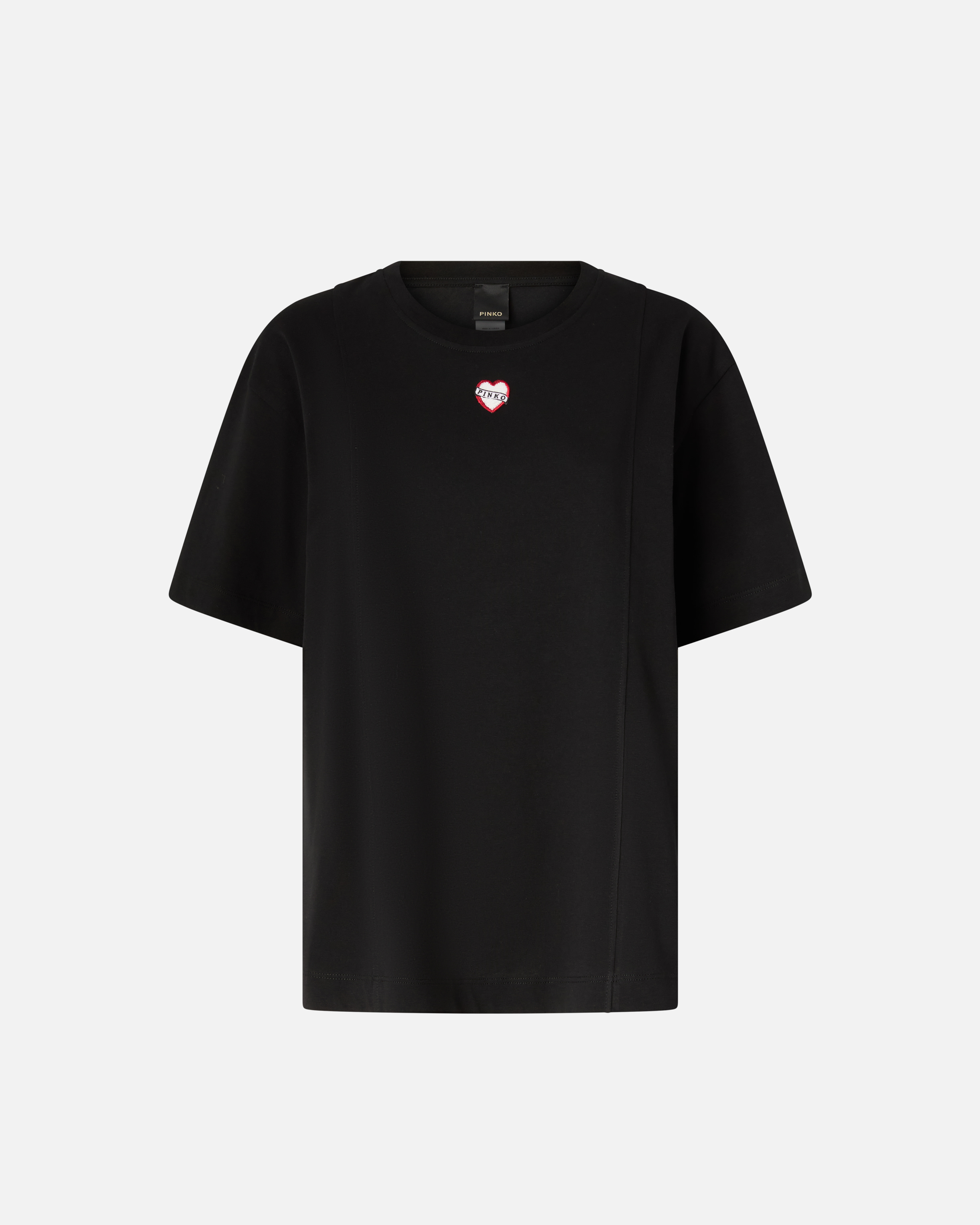 Pinko Cotton T-shirt With Logo In Black
