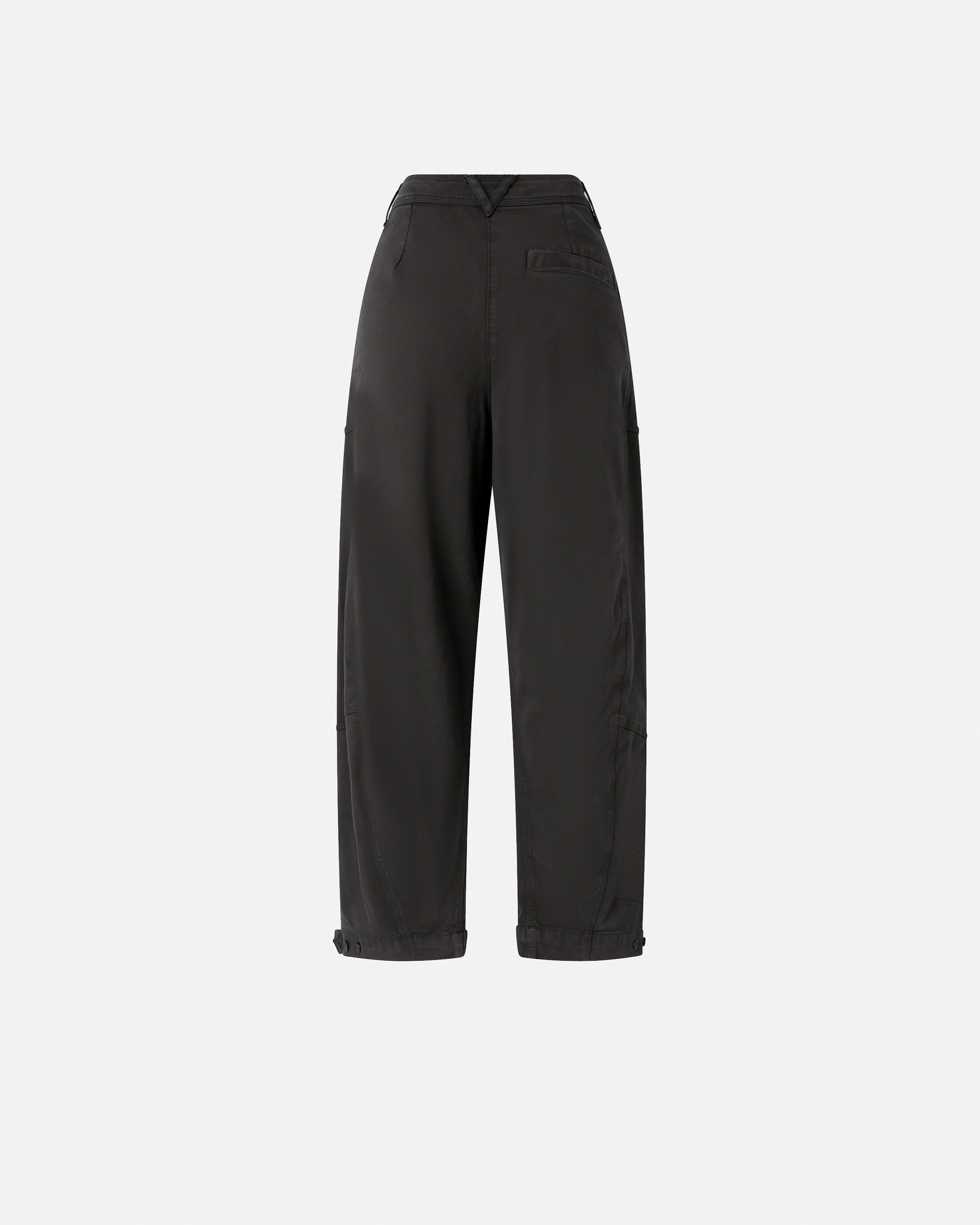 Pinko Brushed Cotton Balloon Trousers In Black