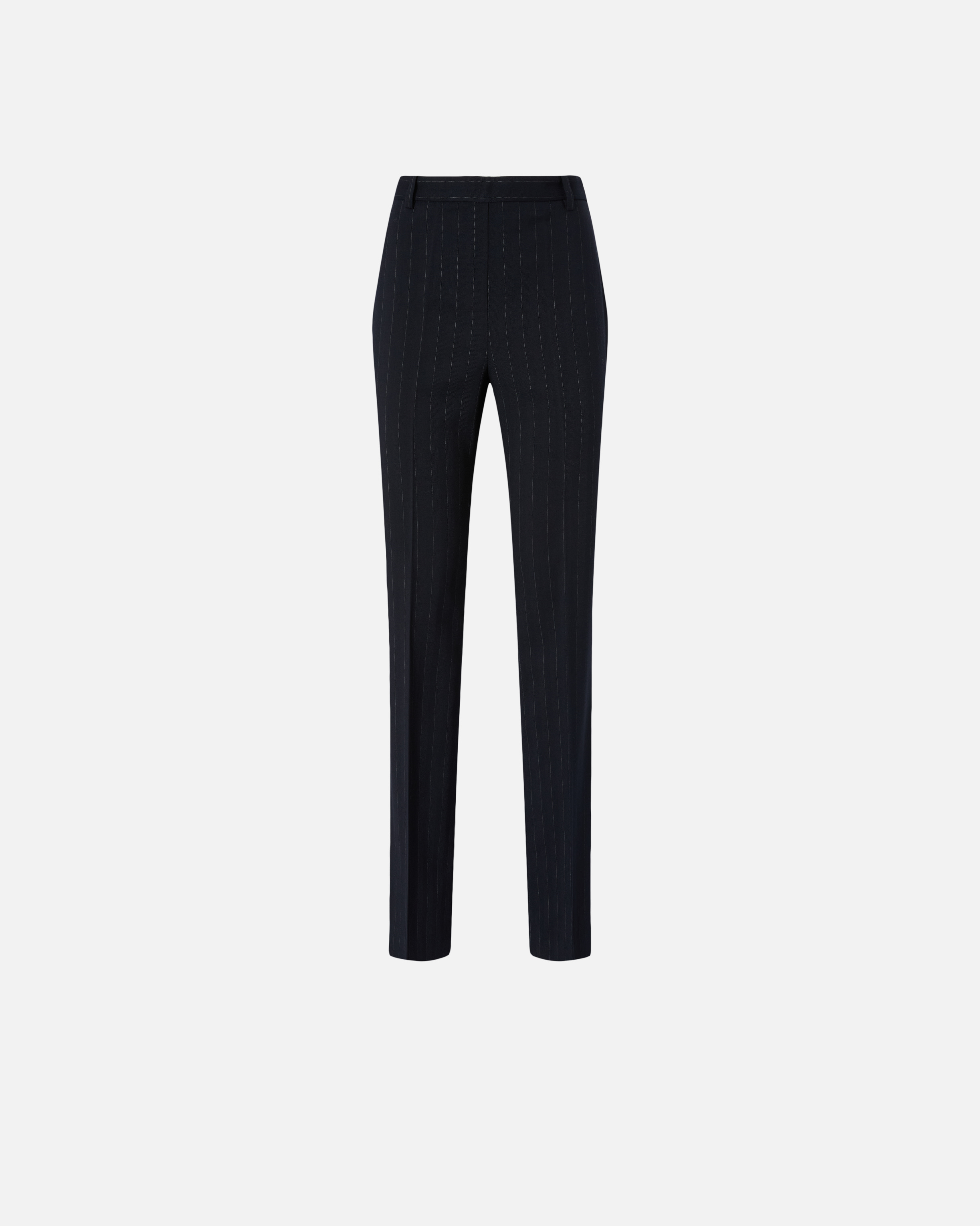 Pinko High-waisted Pinstriped Trousers In Technical Fabric In Multi
