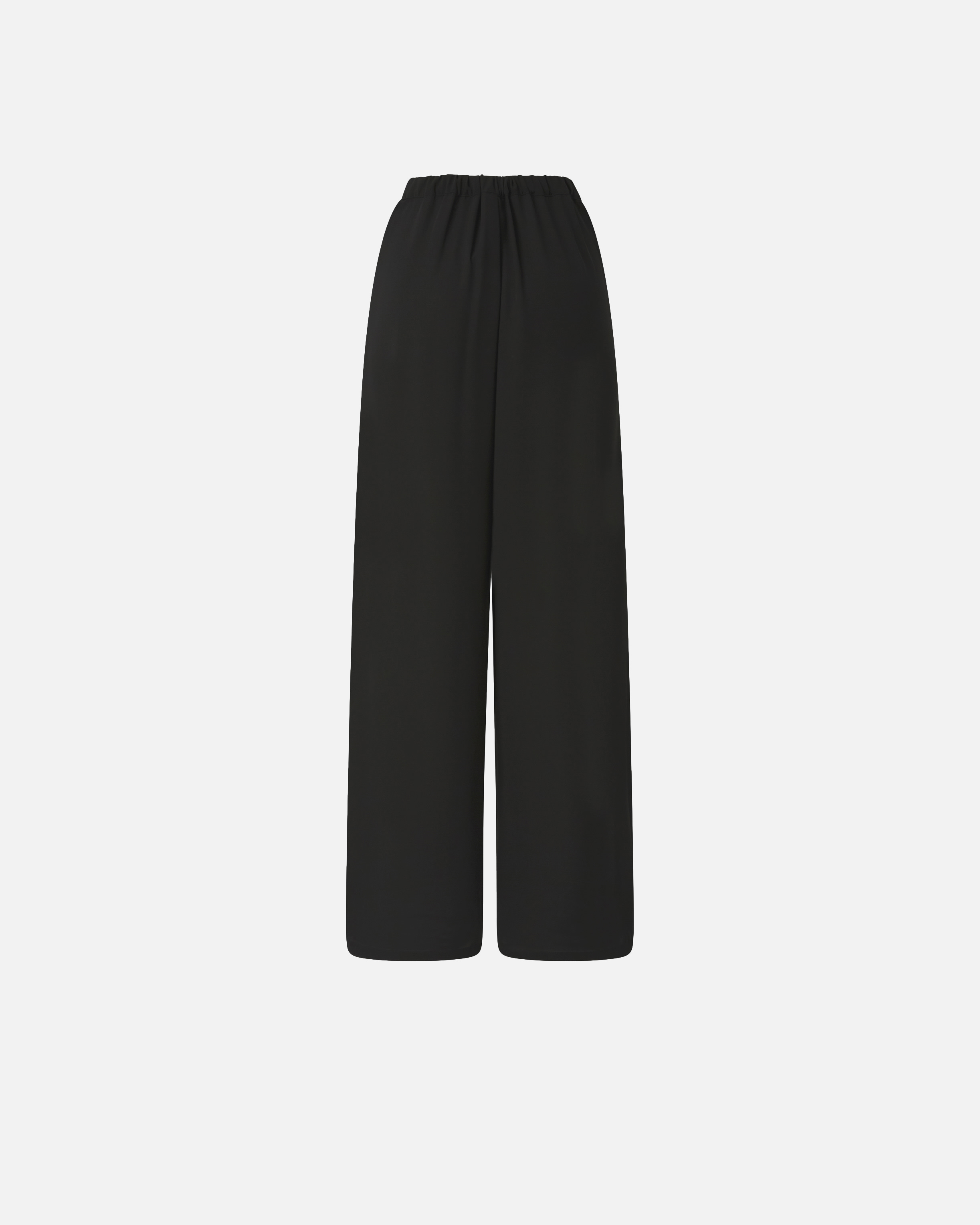Pinko Wide-leg Trousers With Elastic Waist In Black