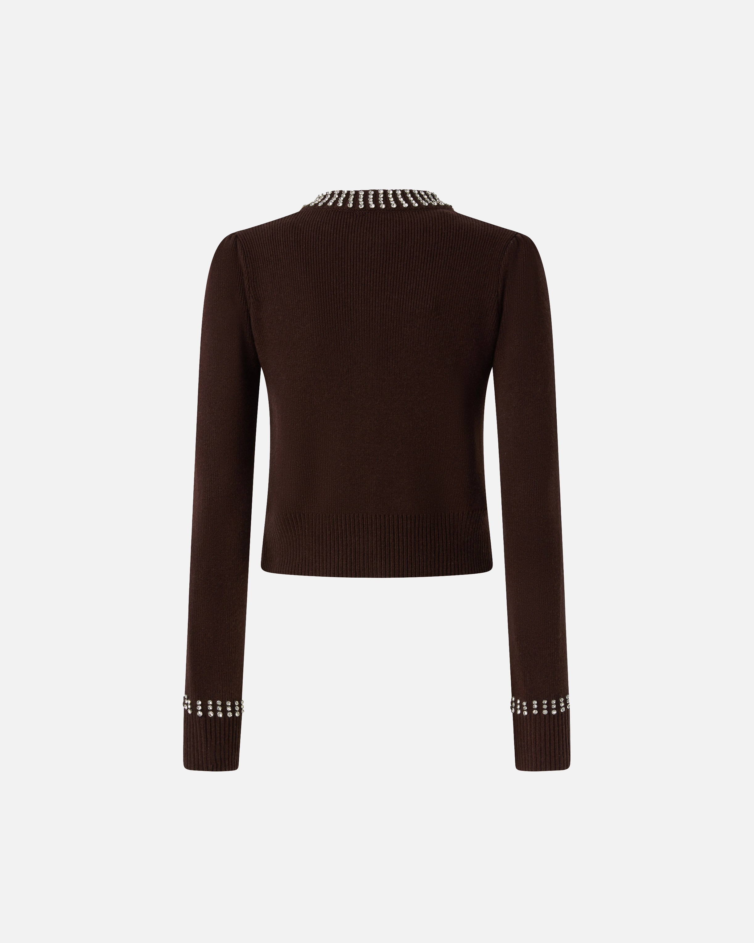 Round-neck cardigan with rhinestones PINKO → Shop Online