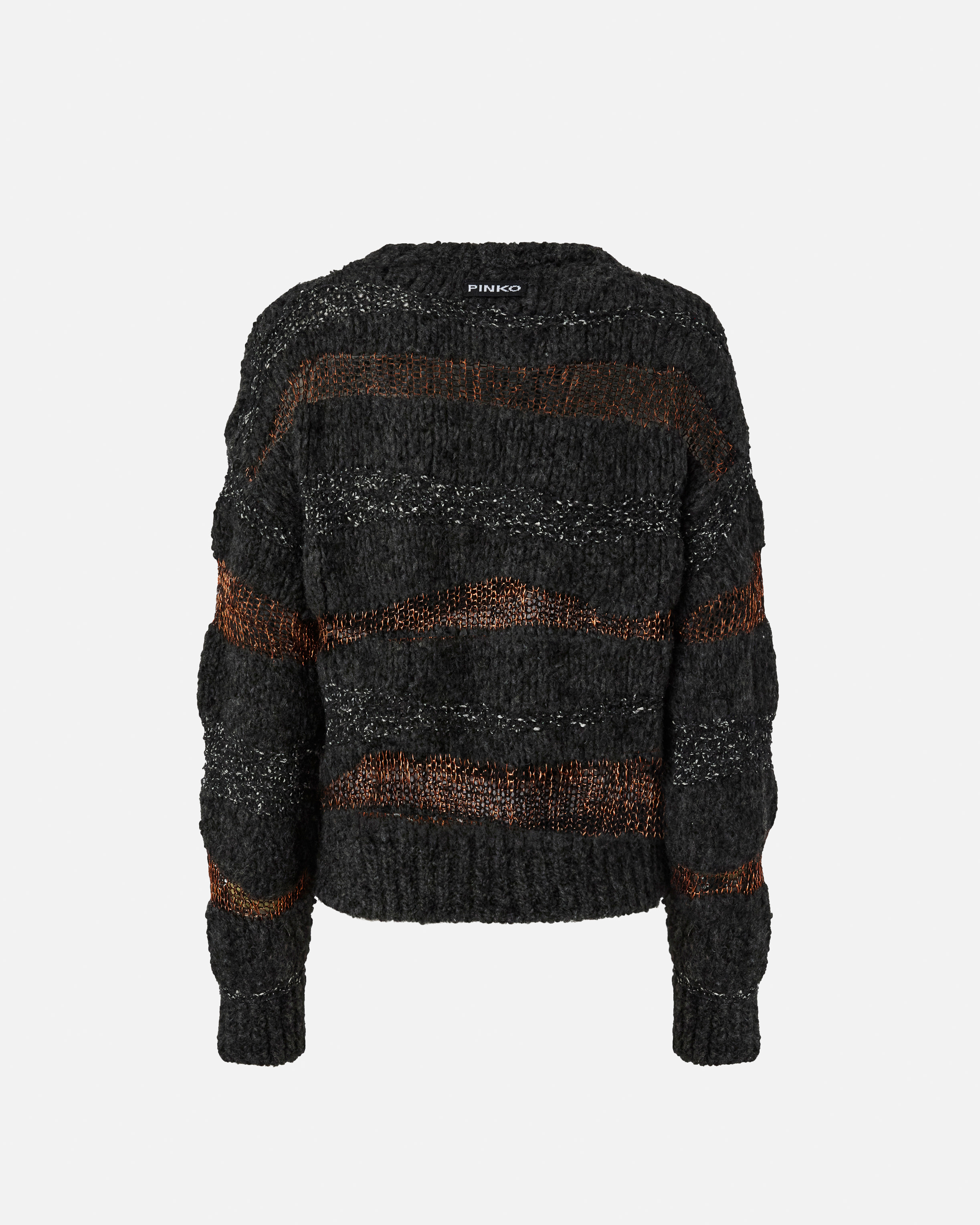 Pinko San Domino Pattern Sweater With Lurex Thread Inserts