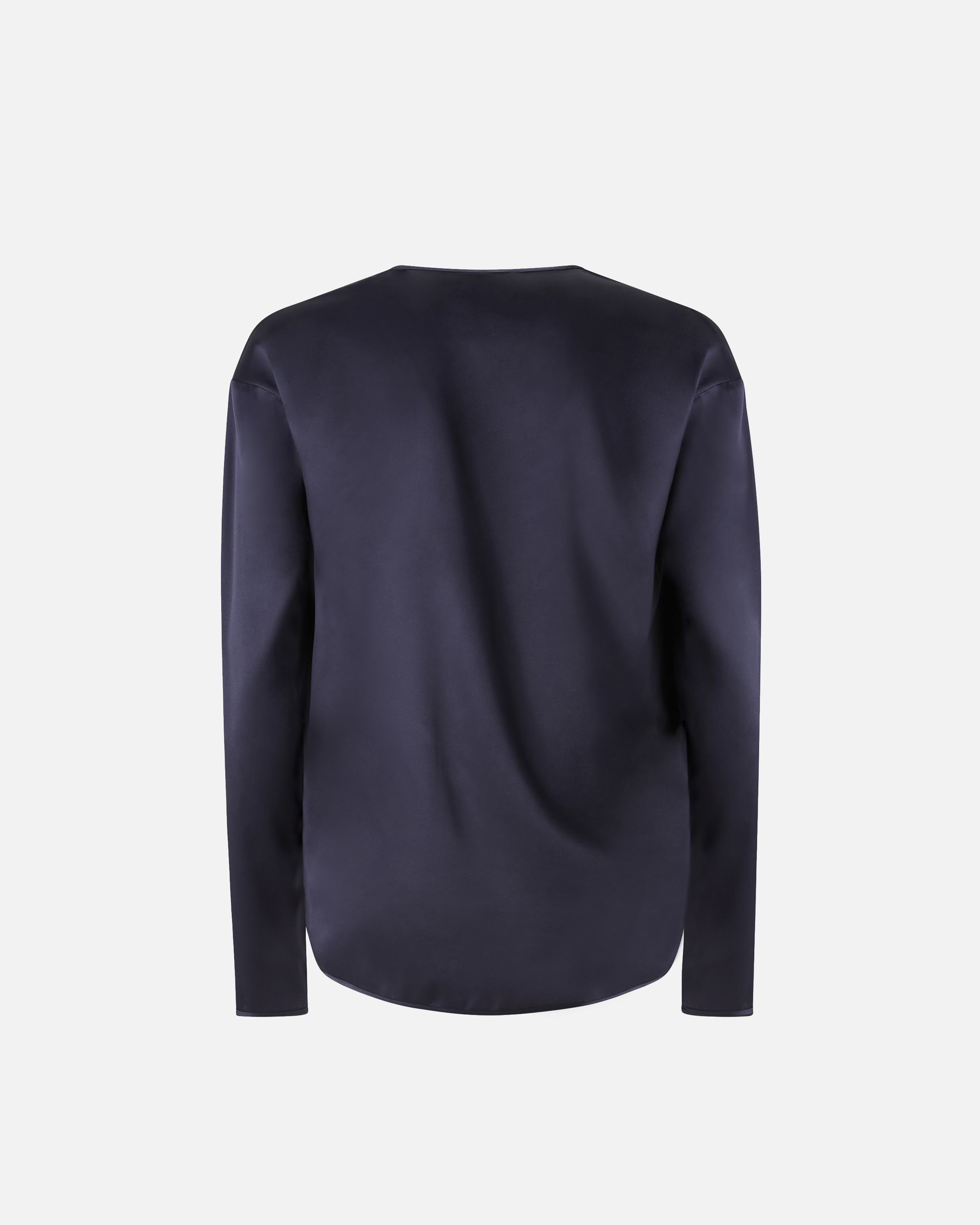 Bluse aus Stretch-Satin mit langen Ärmeln 1