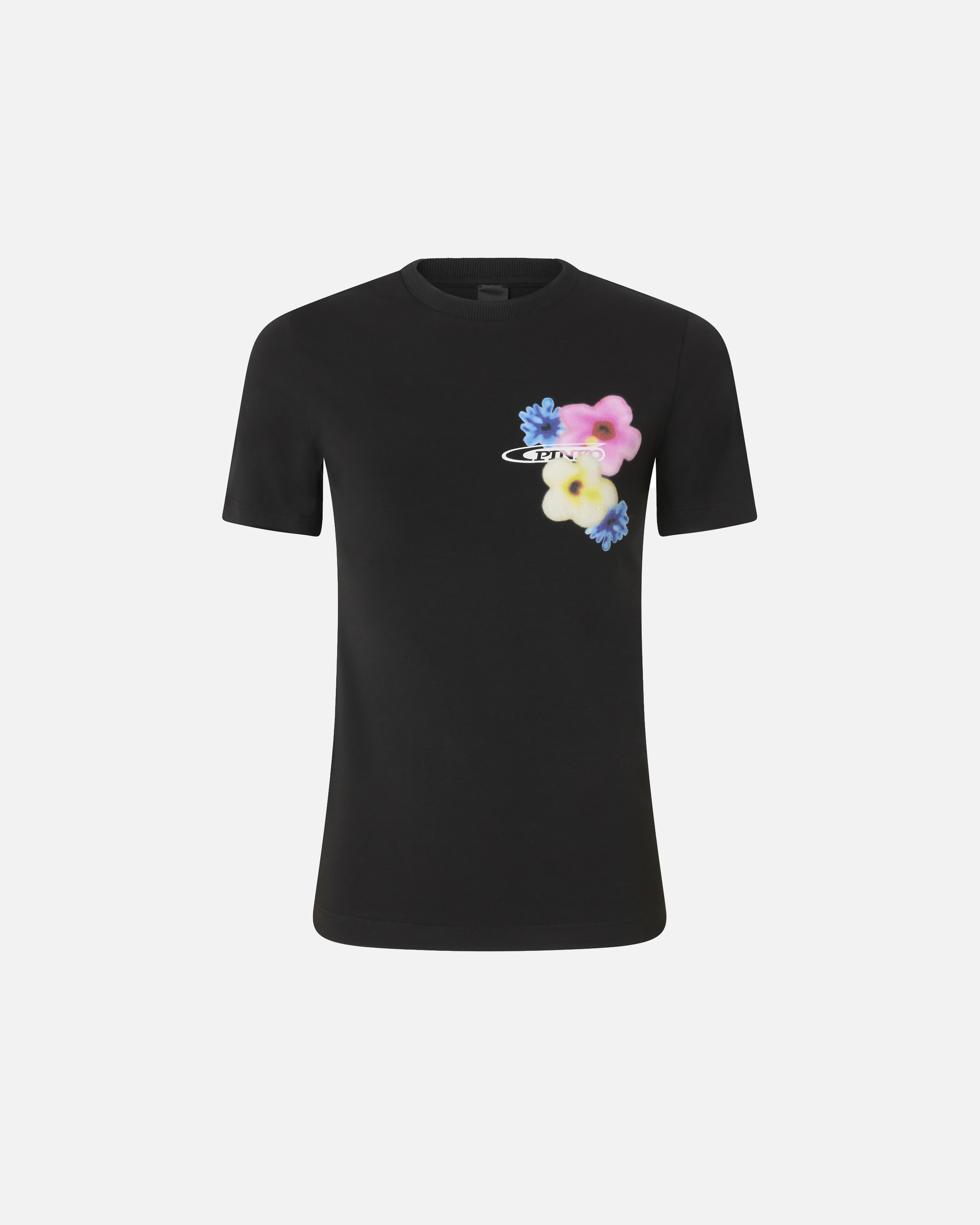 Pinko Floral-print T-shirt In Black