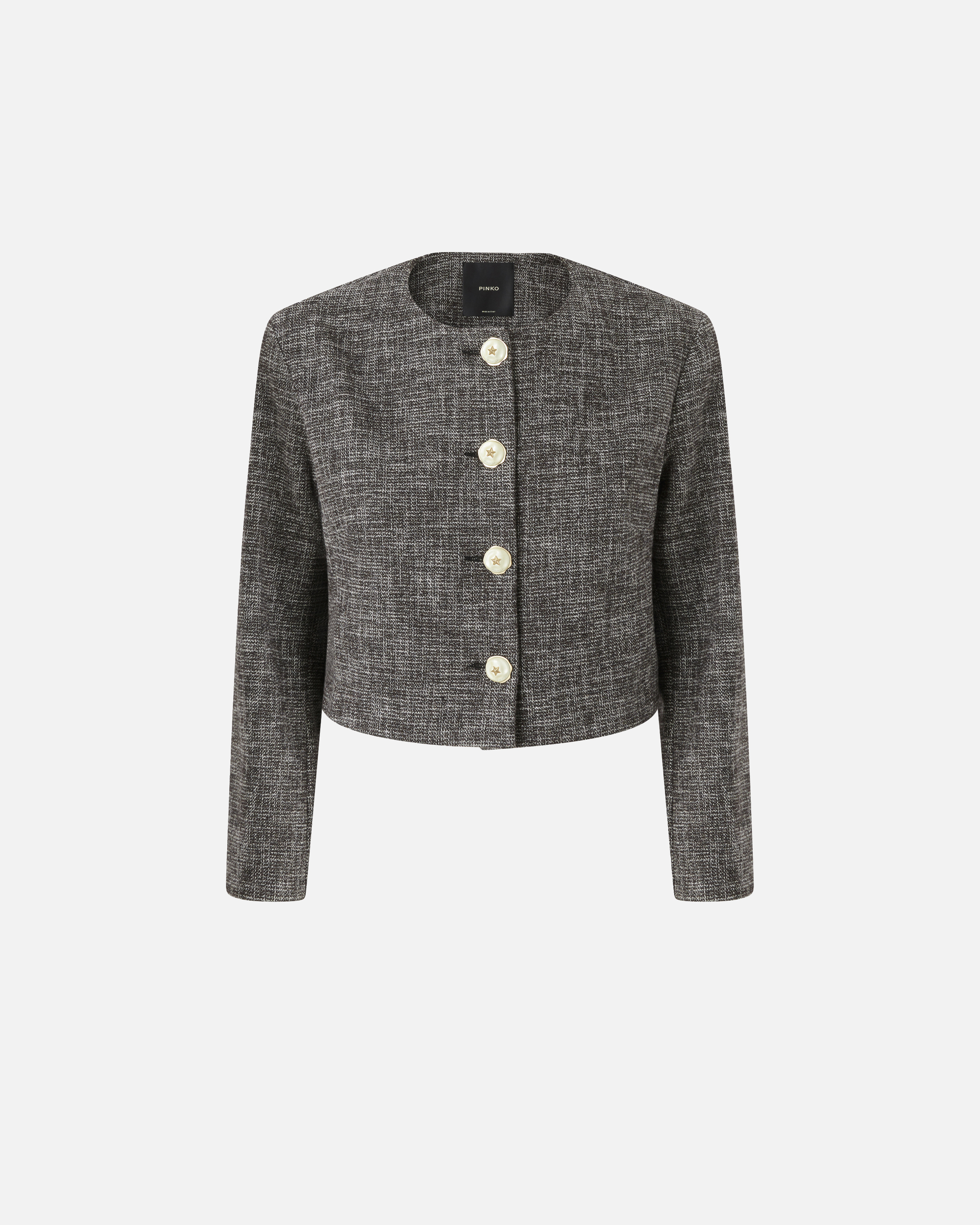 Pinko Short Flannel Jacket In Multi