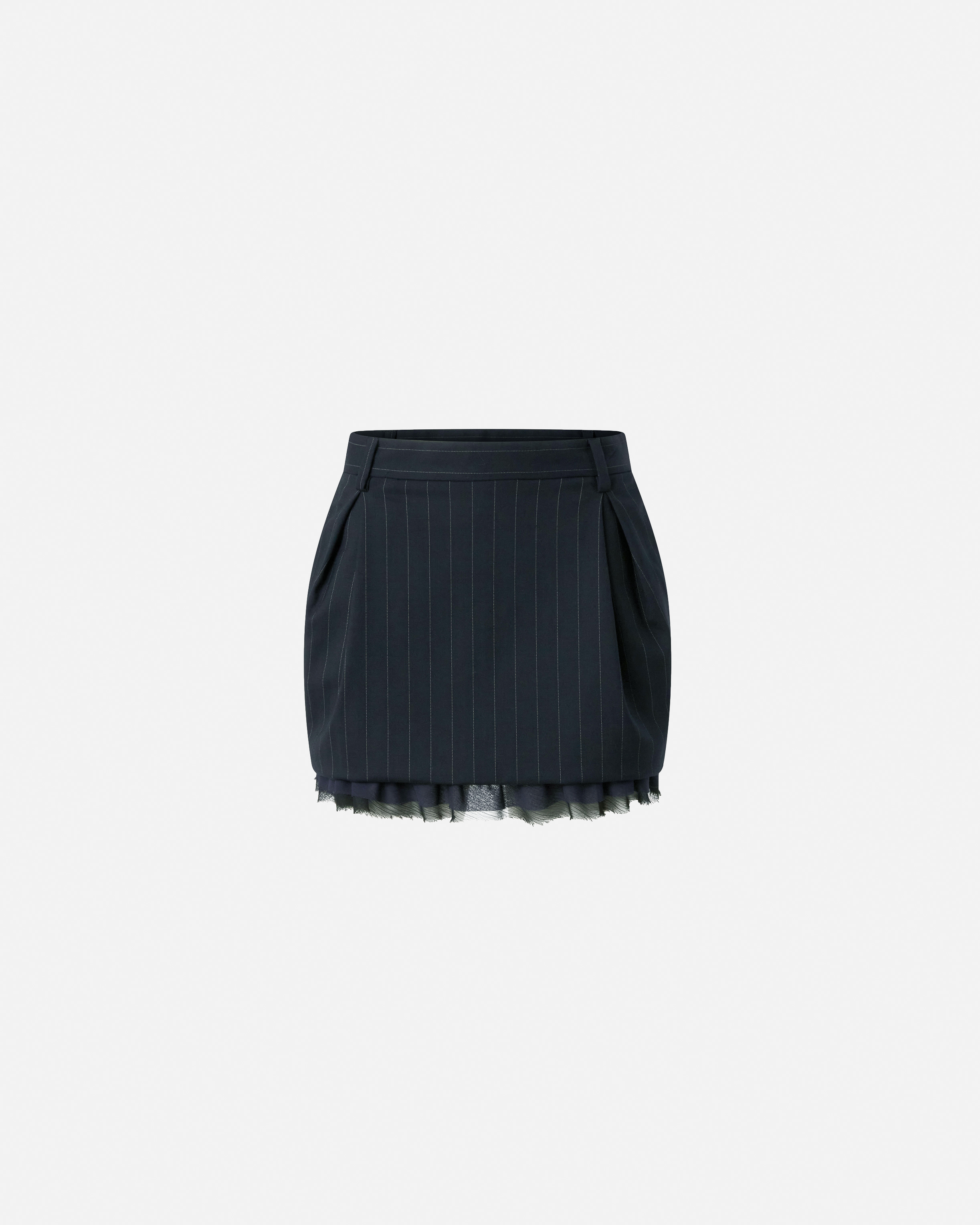 Pinko Hamburger Pinstripe-detail Mini Skirt In Blue
