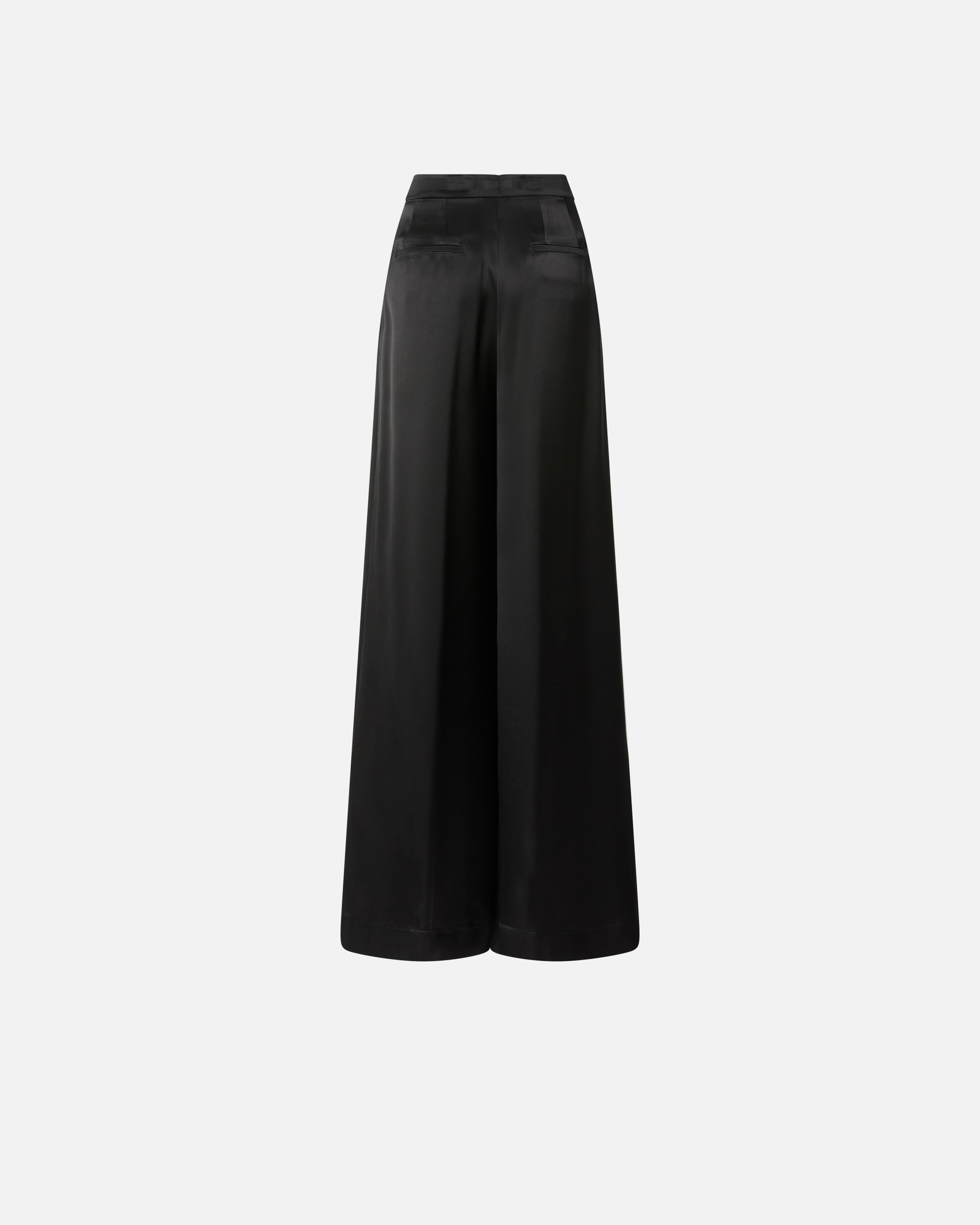 Pinko Wide-leg Trousers With Pleated Front In Black