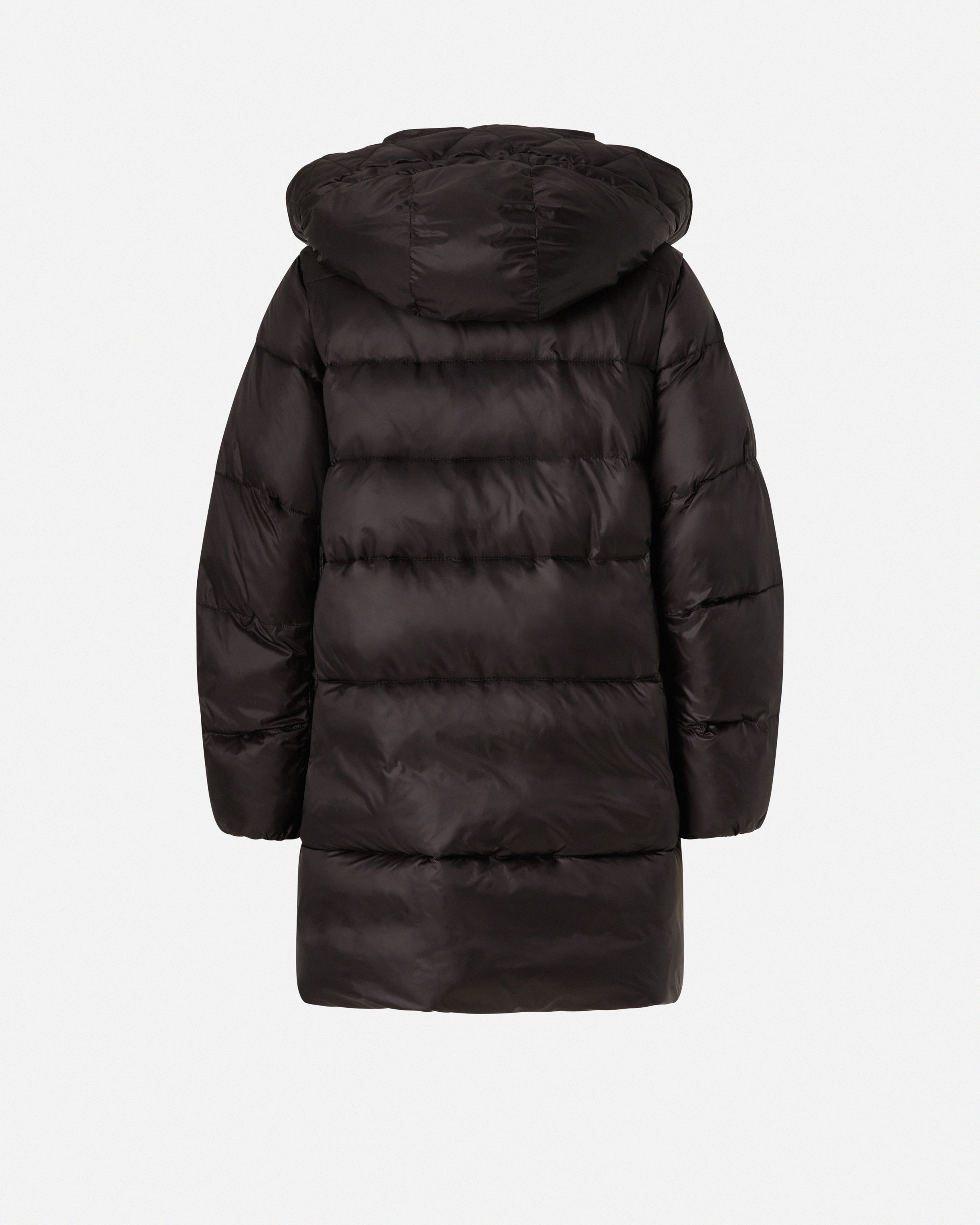 Pinko Padded Down Jacket With Hood In Black