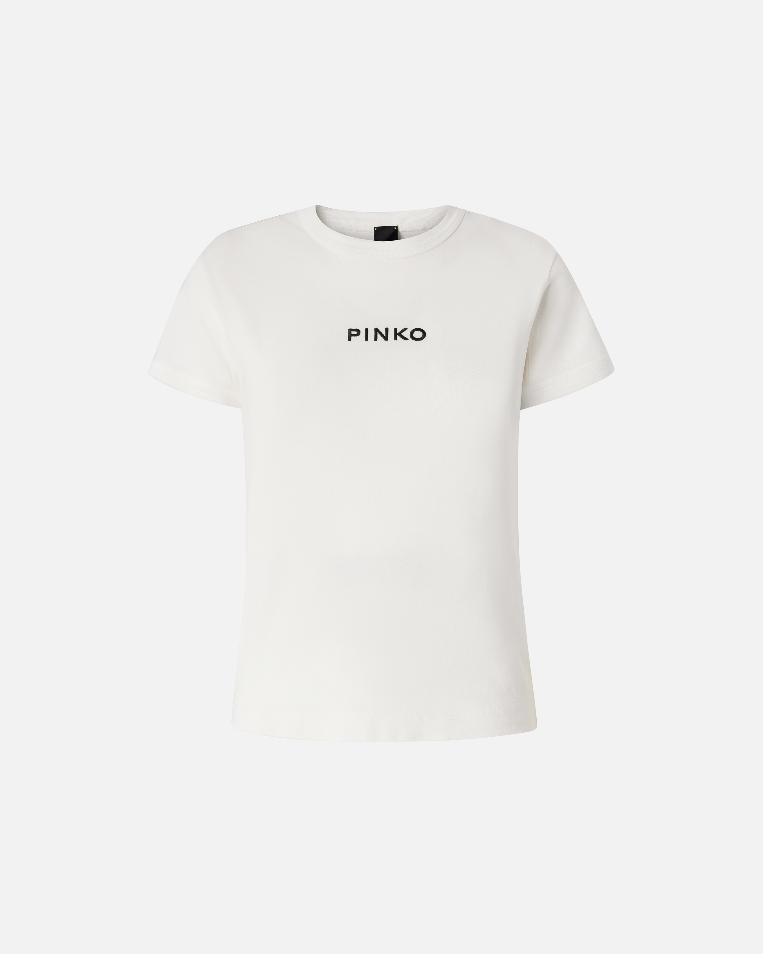 Short-sleeved T-shirt with embroidered logo PINKO → Shop Online