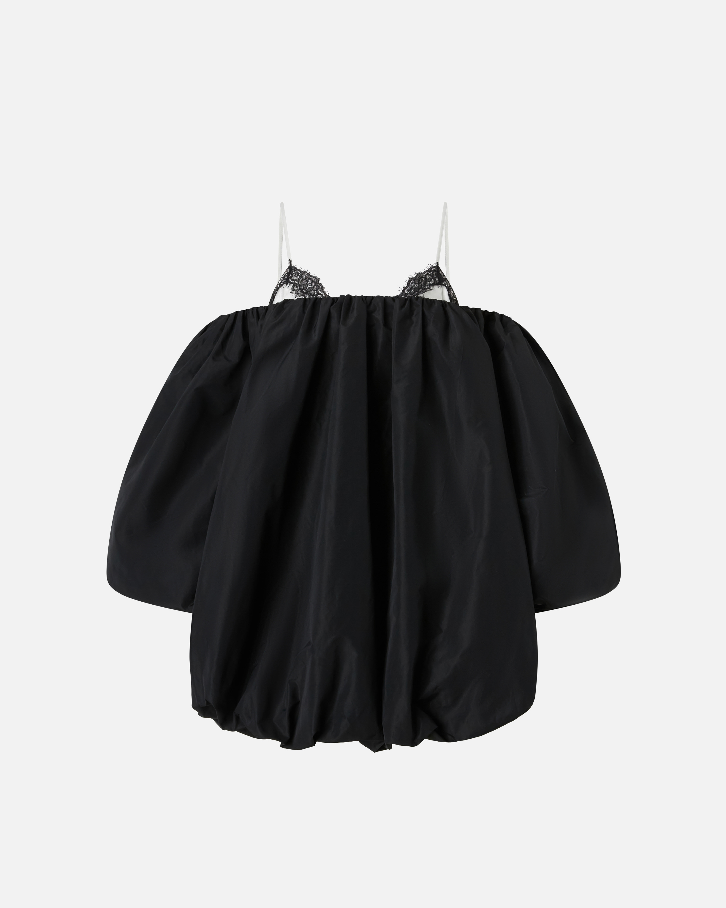 Balloon-effect mini dress - Black, Multicolor - large