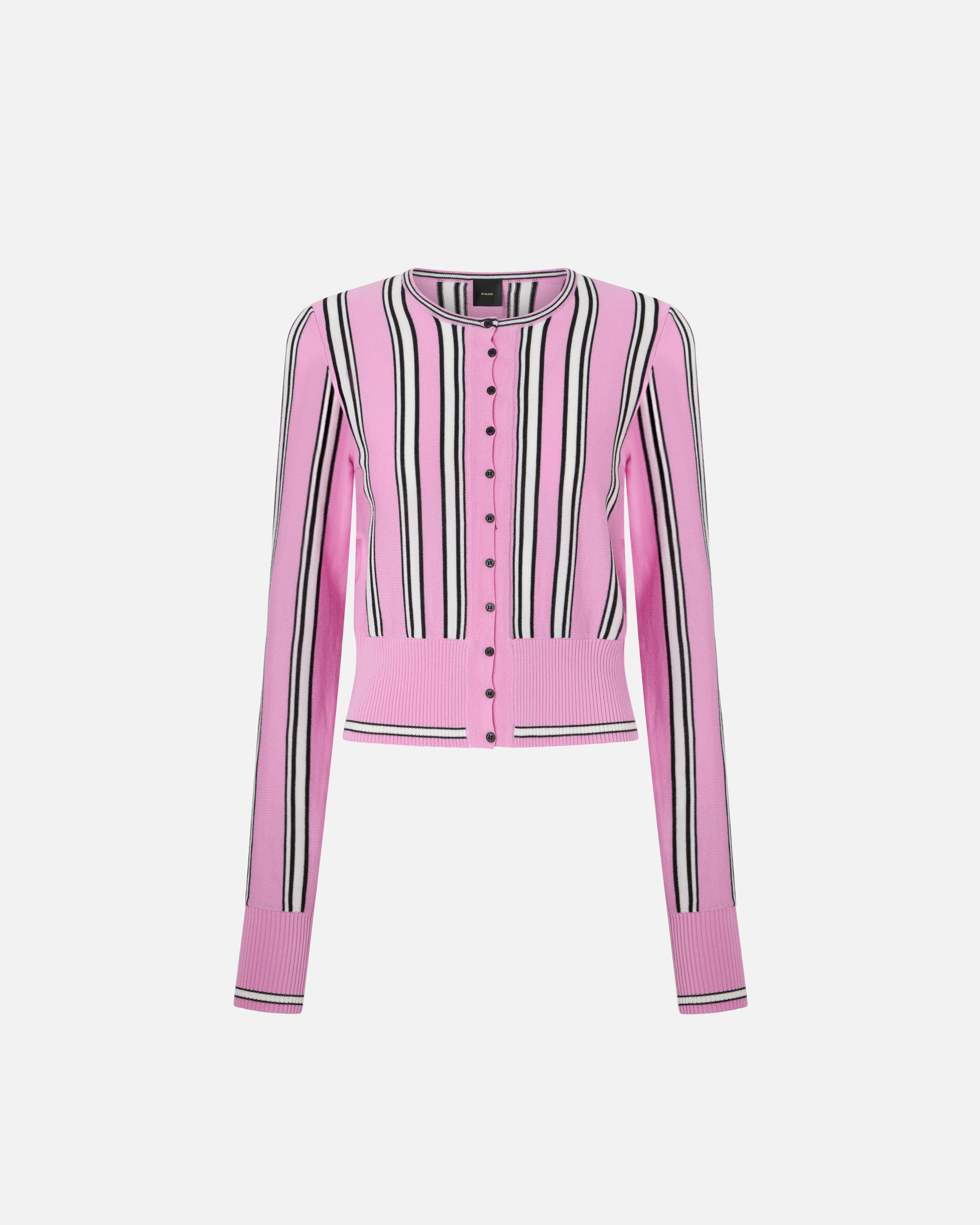 Multi-coloured striped cardigan