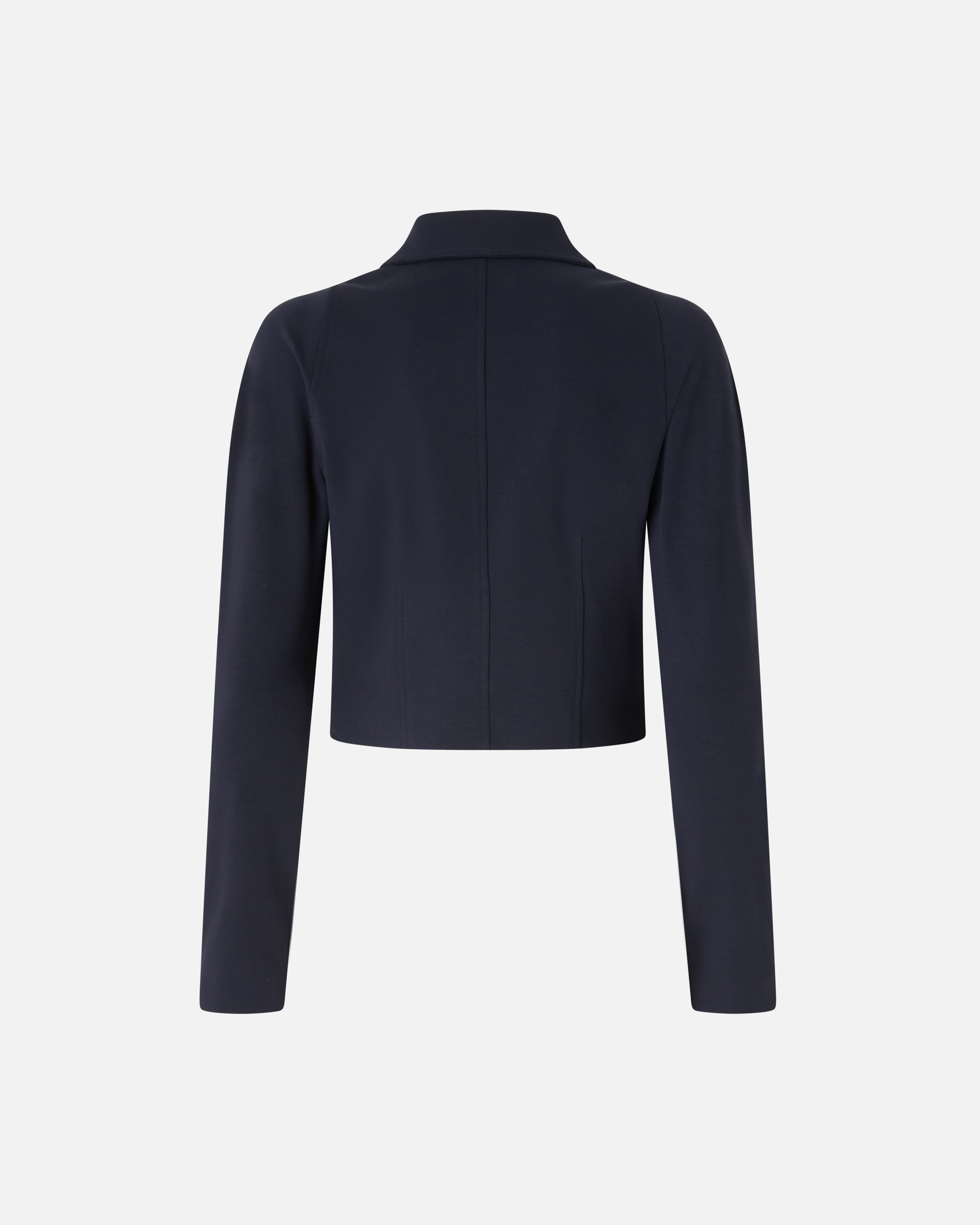 Pinko Short Full Milano-knit Technical Fabric Jacket In Black