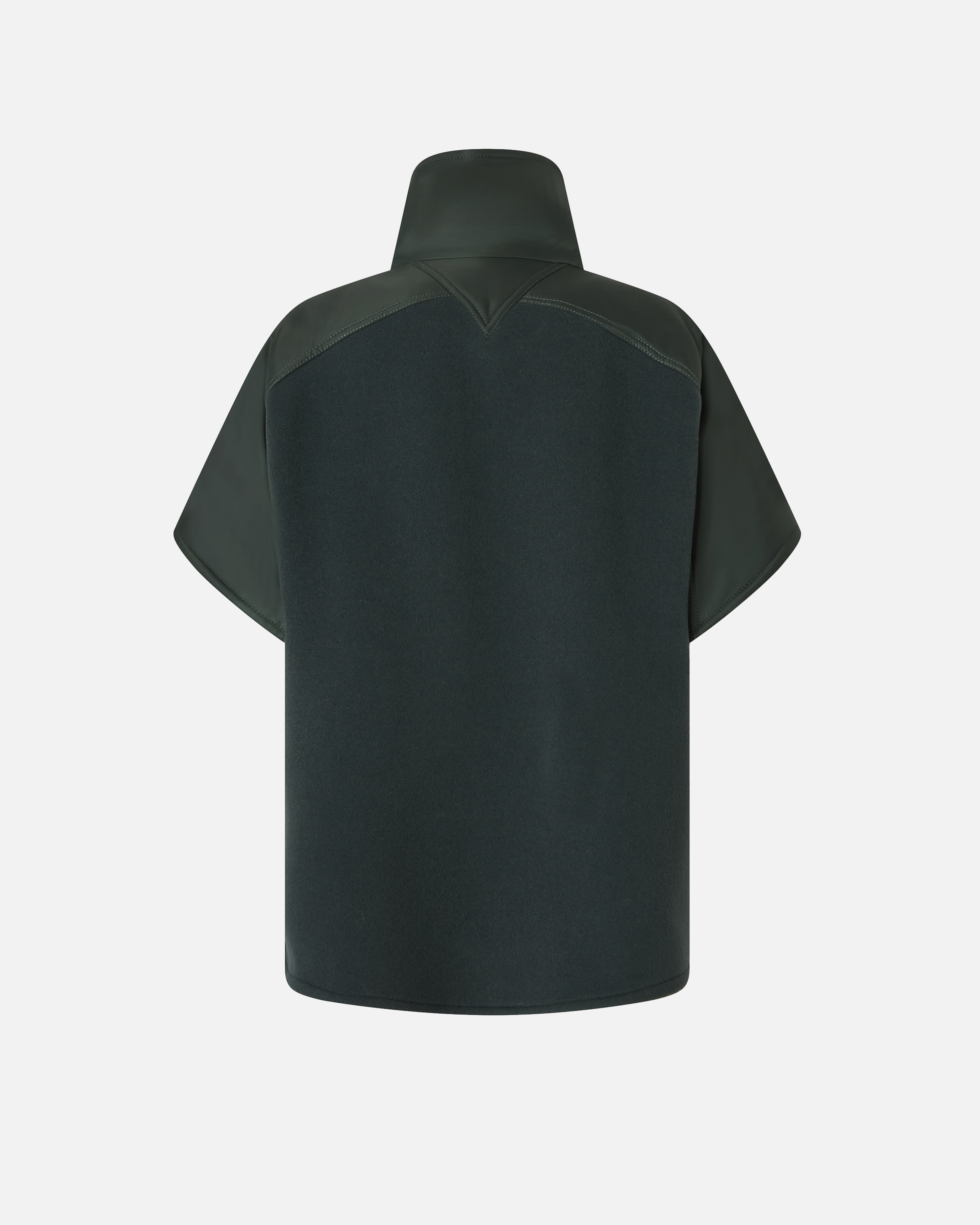 Кейп из драпа с высоким воротником 5