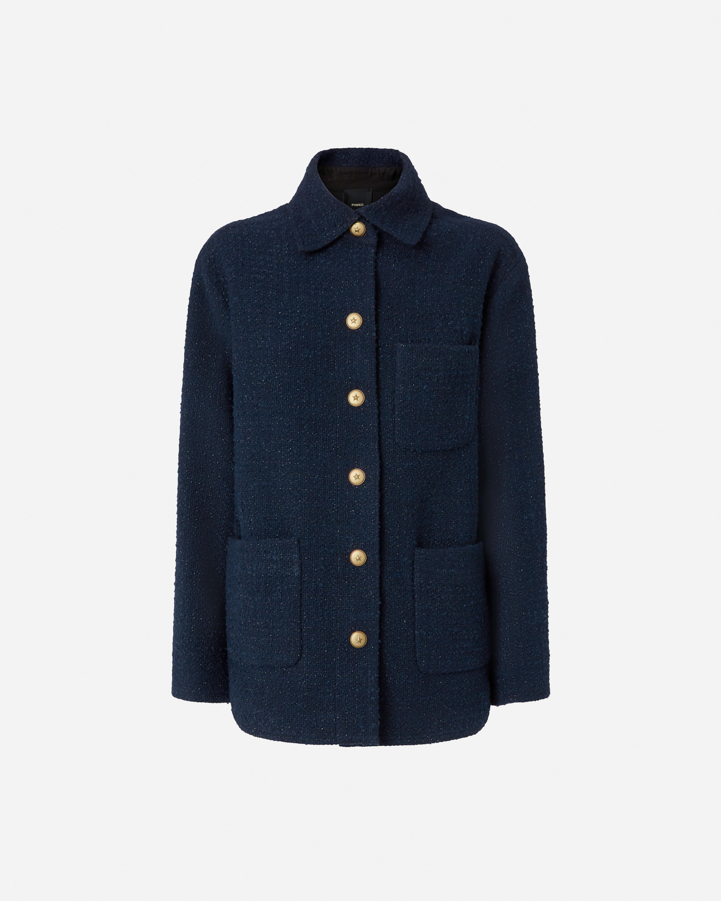 OSTKAKA ♥ Tweed Single Long Jacket /追跡付 Roundneck Single Tweed Jacket (black)_Lucir zu - 코오롱몰