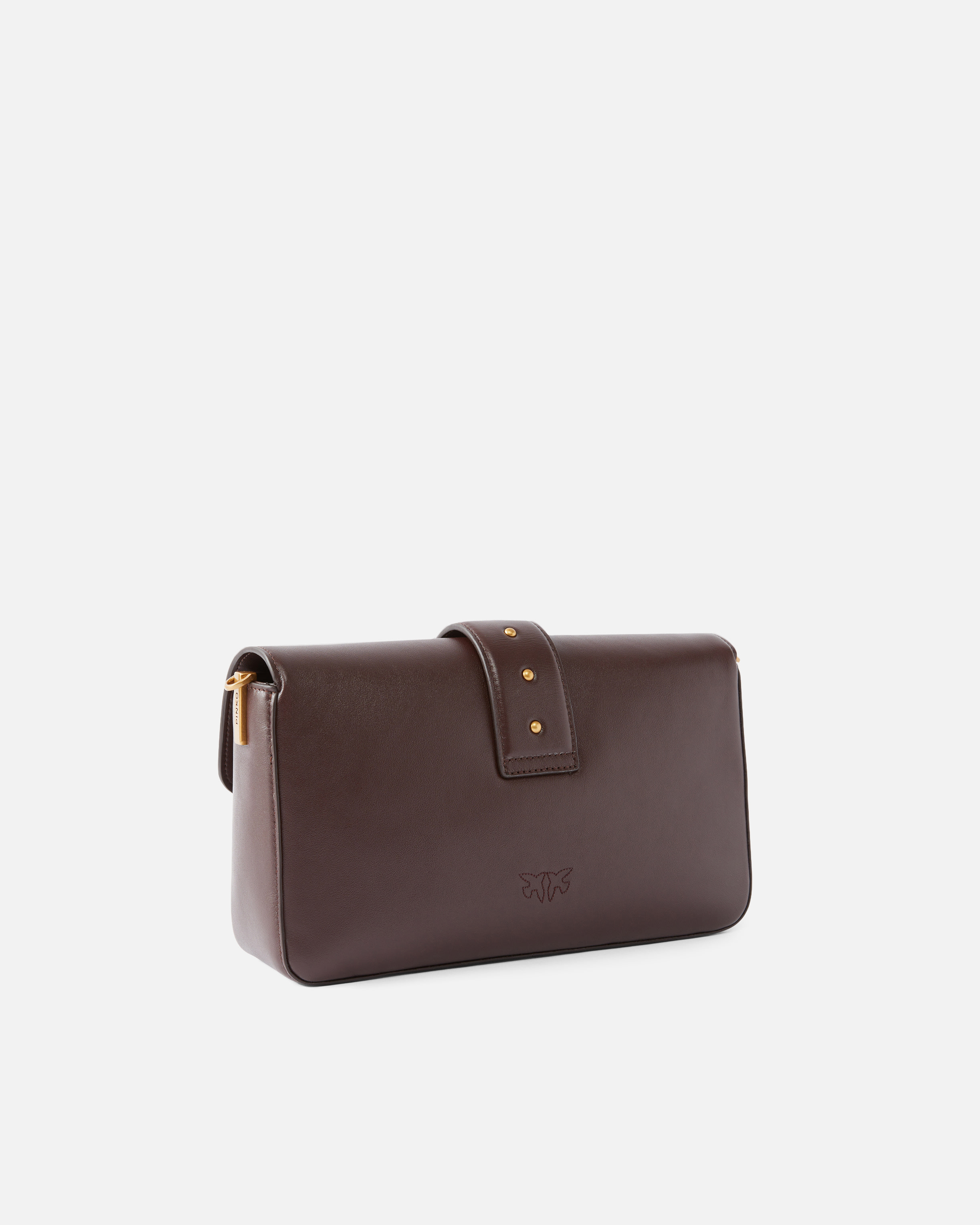 Pinko Love Bag One Slouchy Medium Handbag In Leather With Two Straps In Brown
