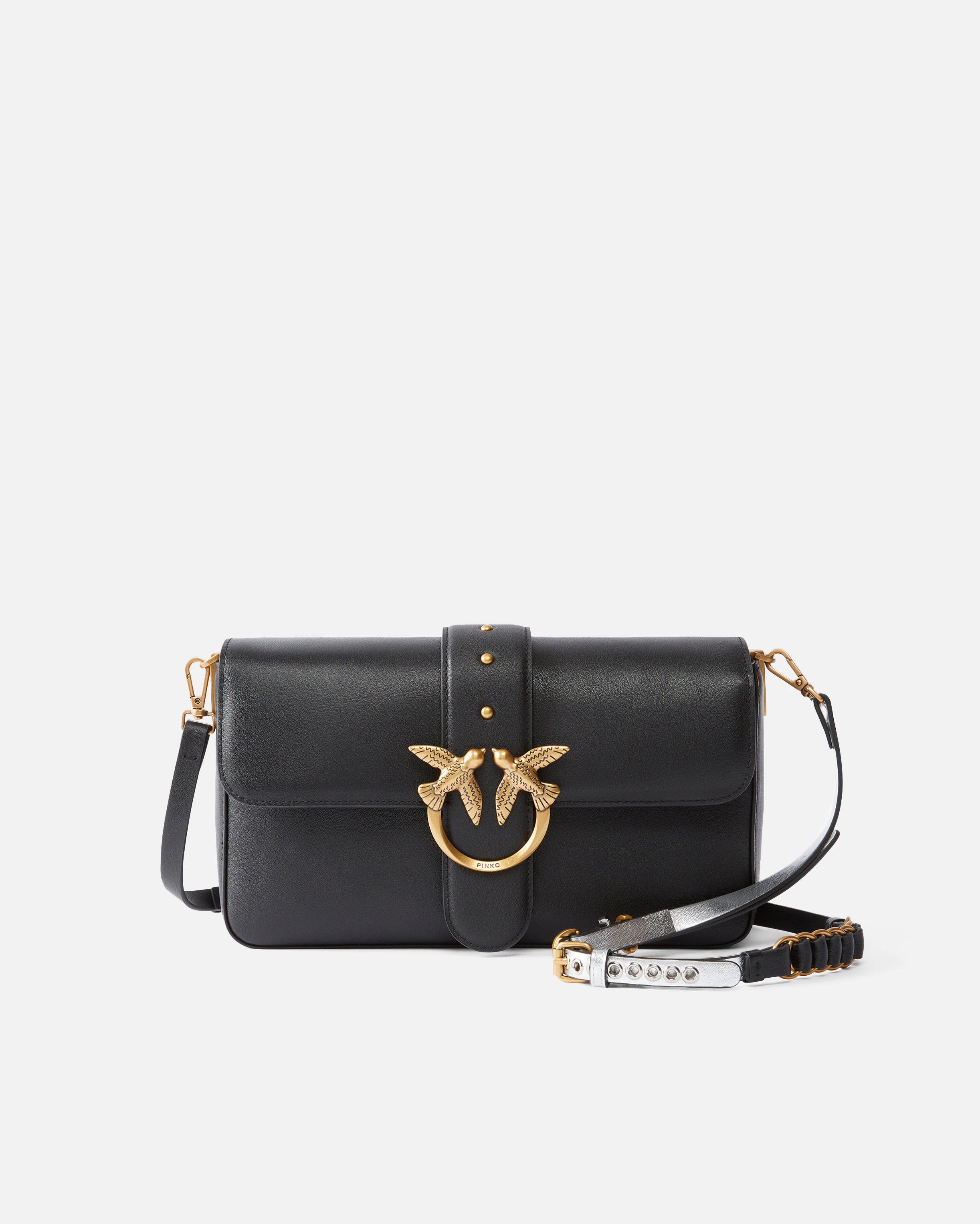 Pinko Sac À Main Moyen Love Bag One Slouchy En Cuir À Double Bandoulière In Multi