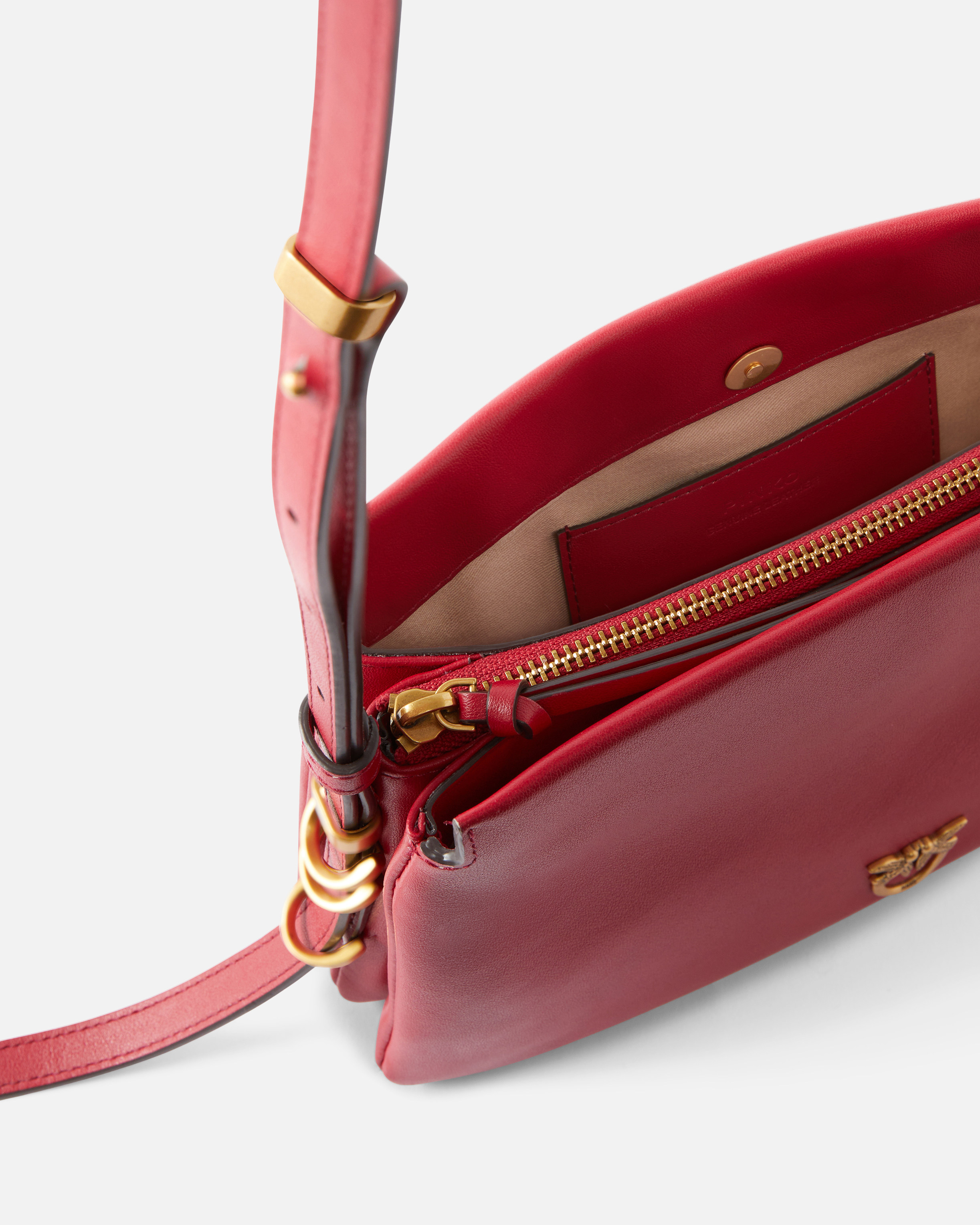 Pinko Mini Bag In Soft Calfskin With Metallic Details