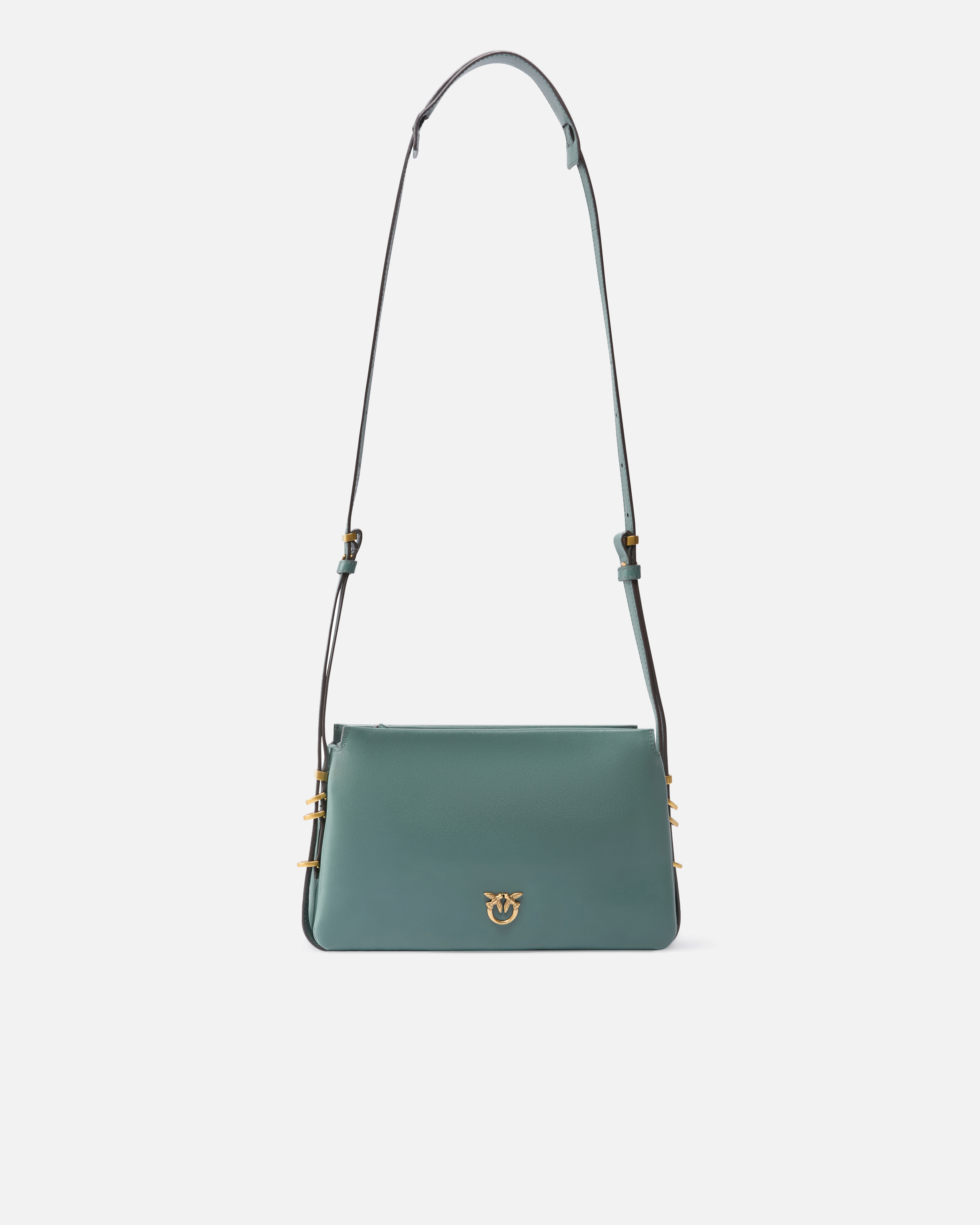 Mini One, Two, Three Bag in leather with shoulder strap 0