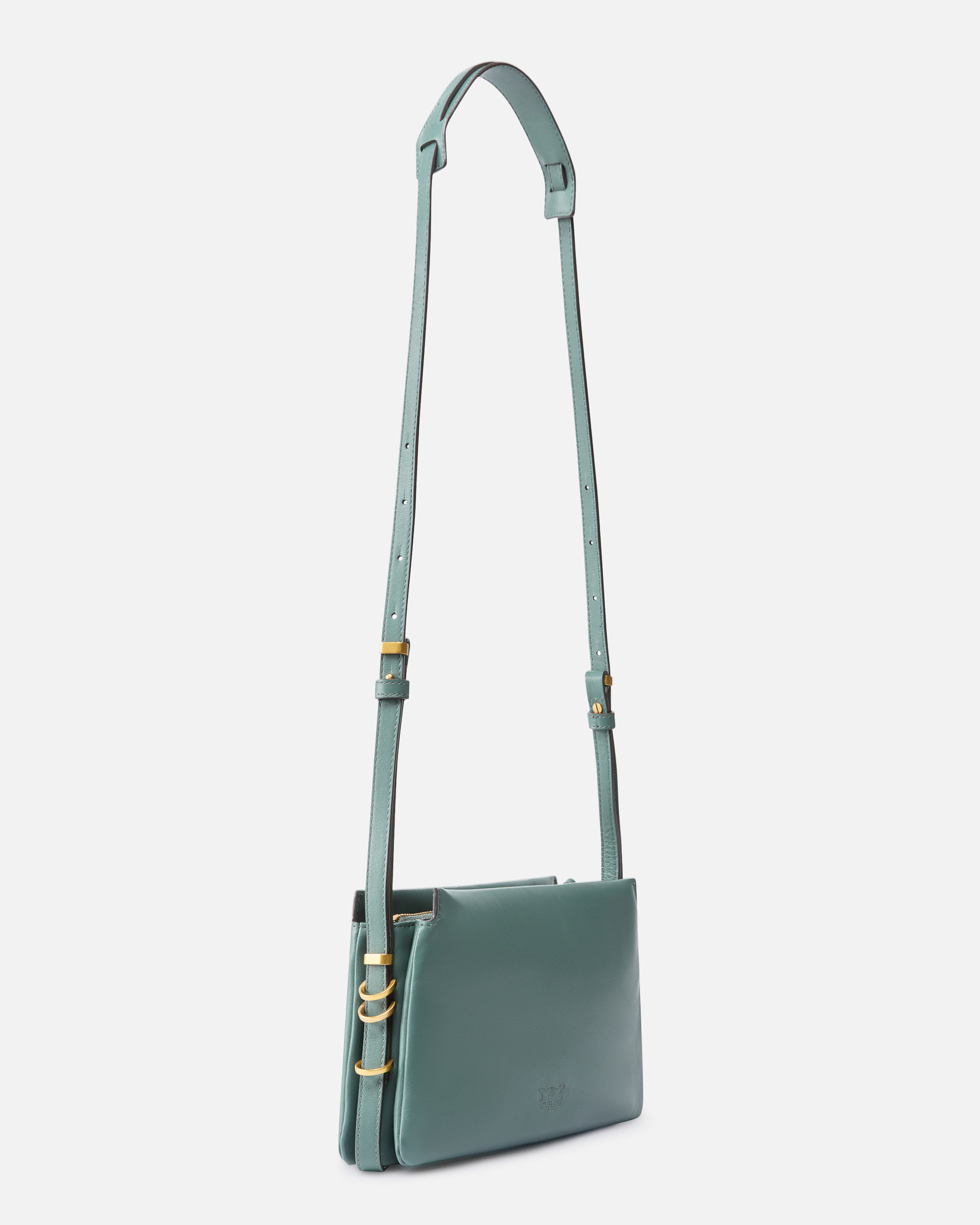 Mini One, Two, Three Bag in leather with shoulder strap 1