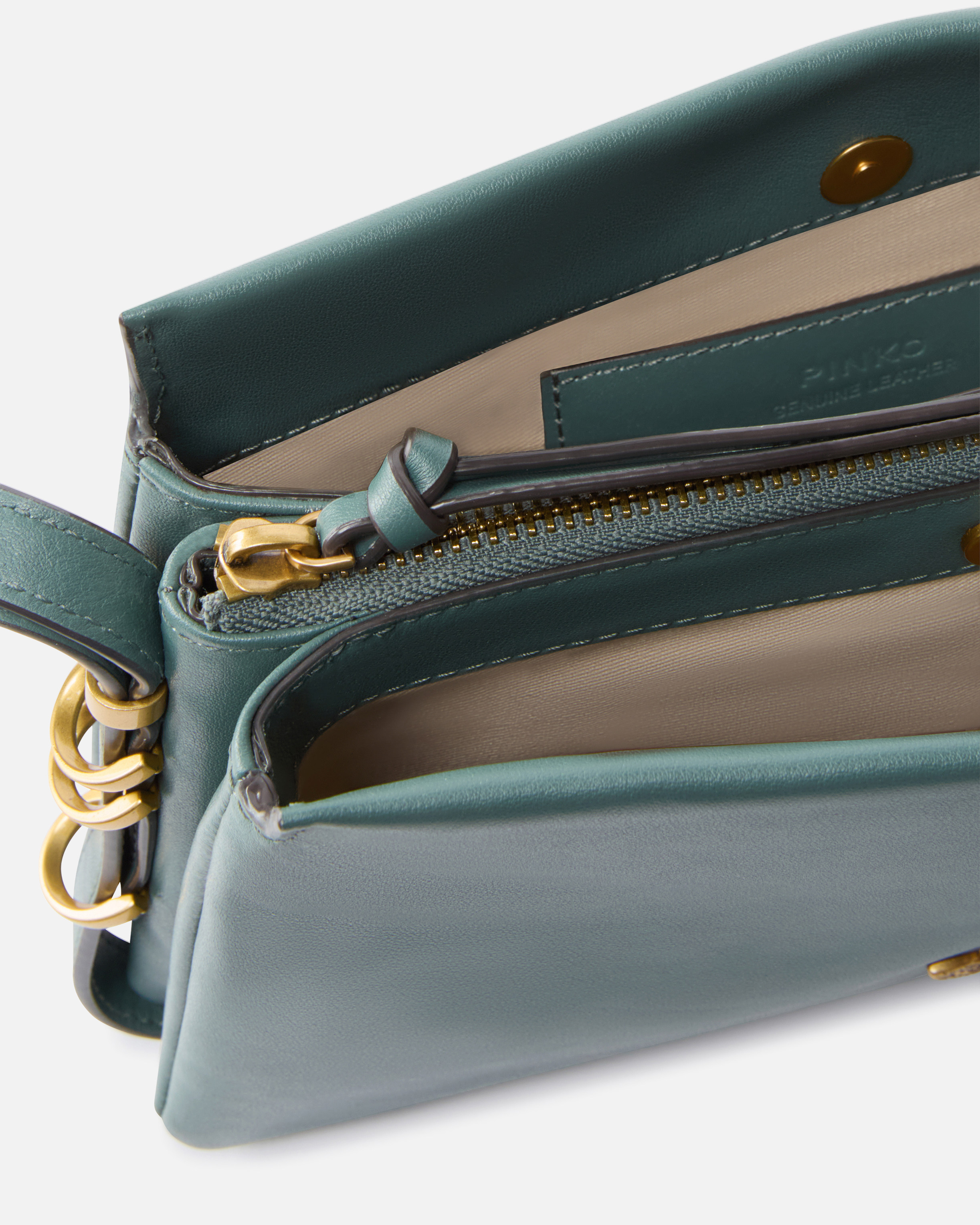 Mini One, Two, Three Bag in leather with shoulder strap 3