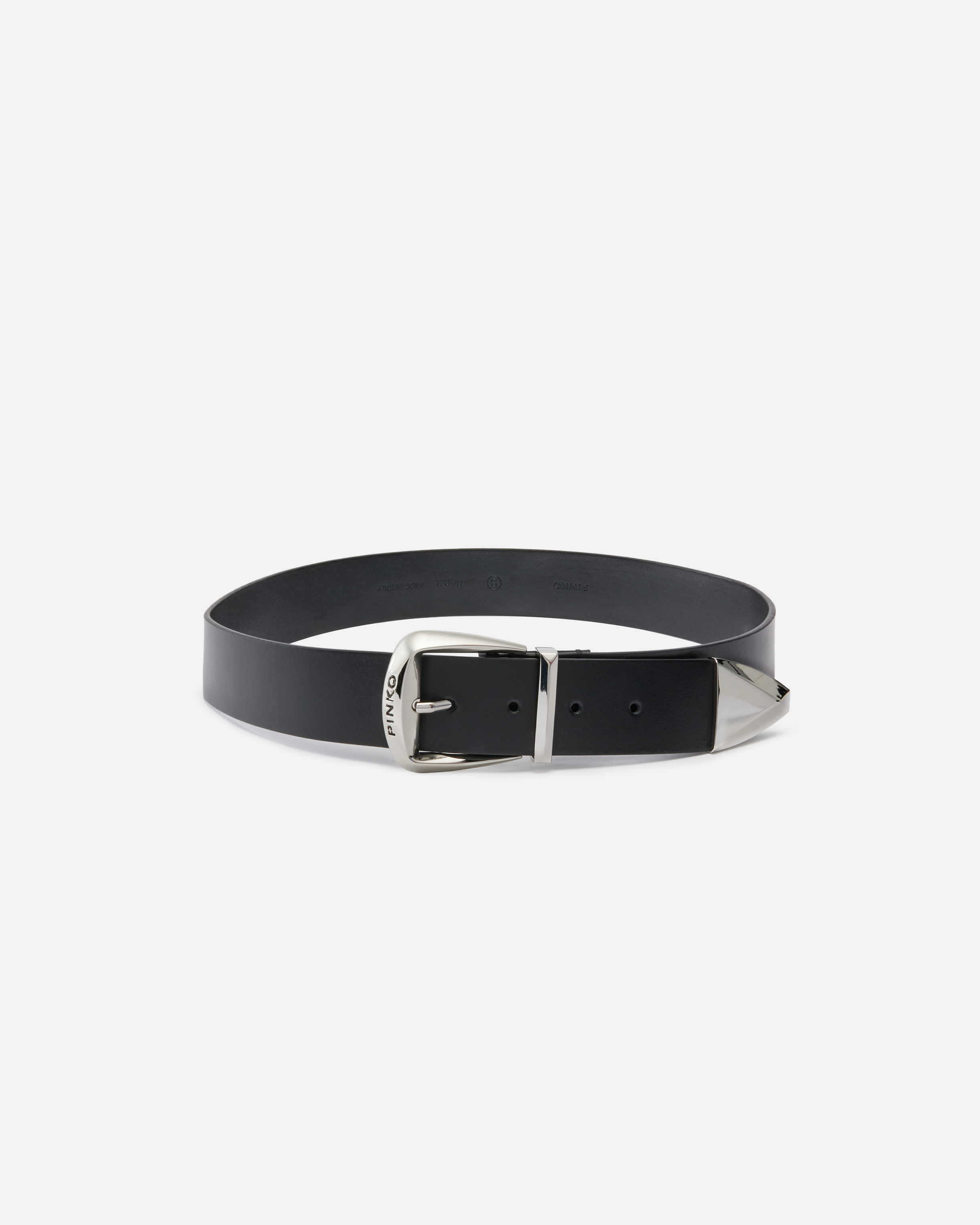 Pinko Nazca Logo-buckle Belt In Black