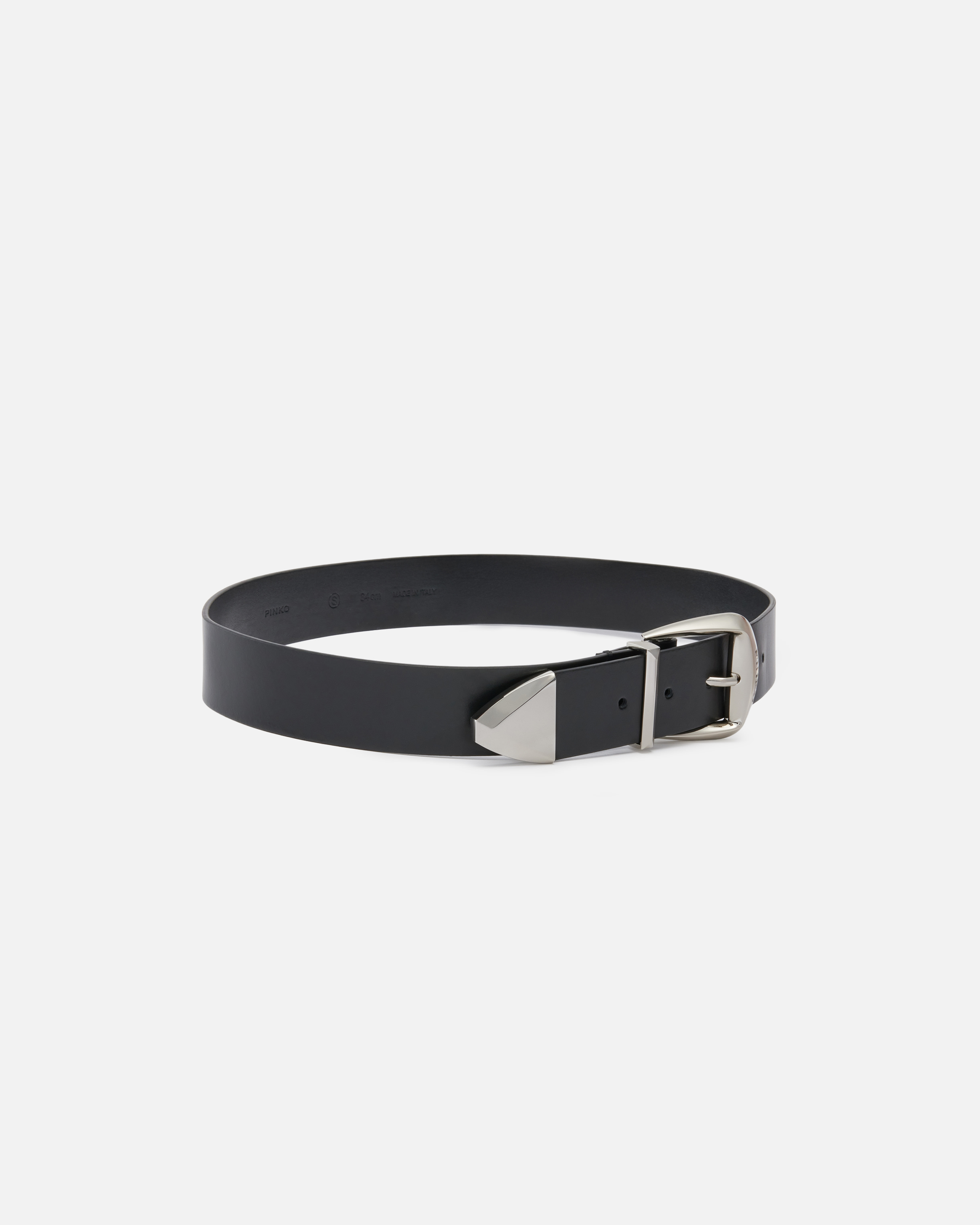 Pinko Nazca Logo-buckle Belt In Black