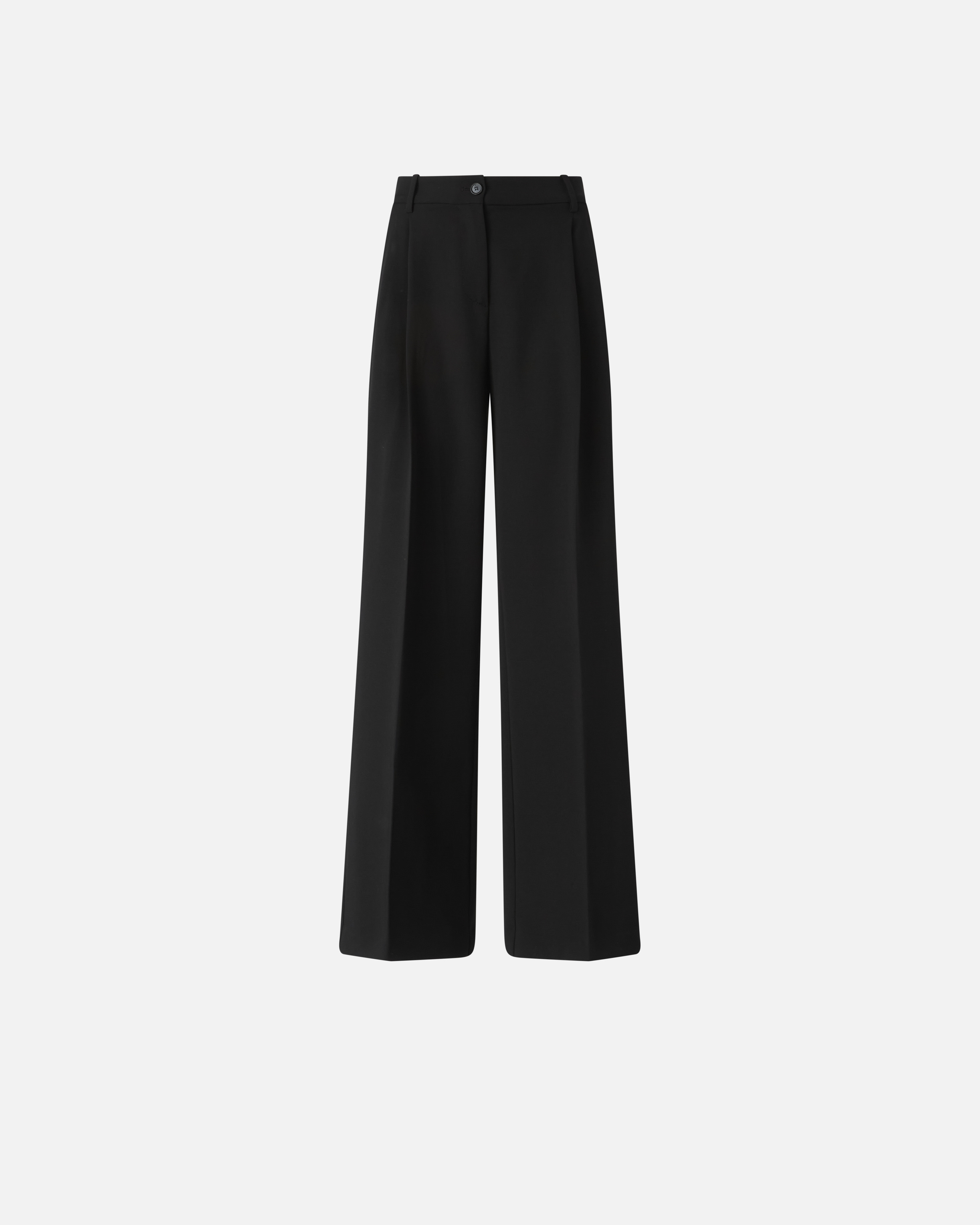 Pinko High-waisted Palazzo Trousers In Flowing Fabric In Black