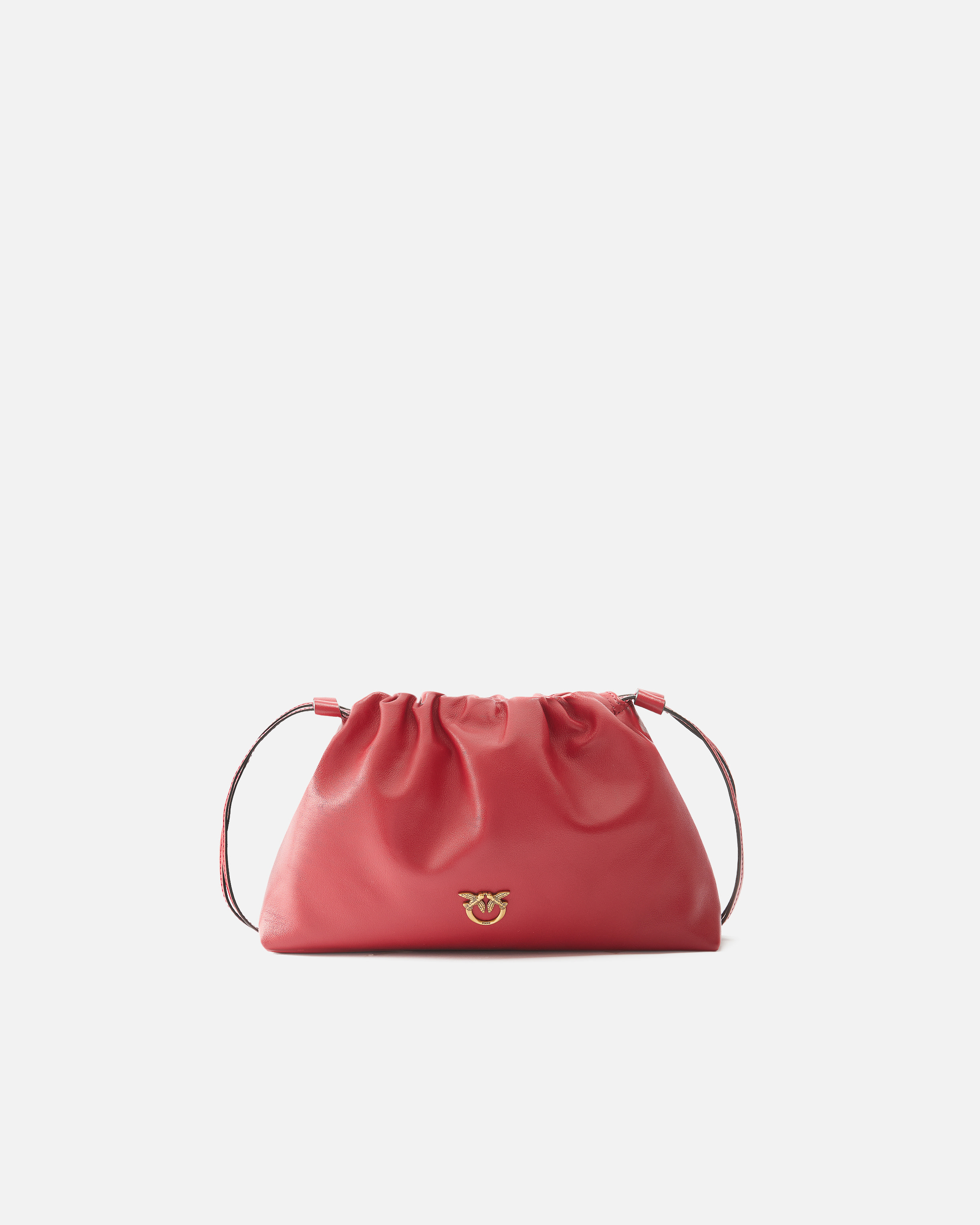 Pinko Drawstring Leather Shoulder Bag