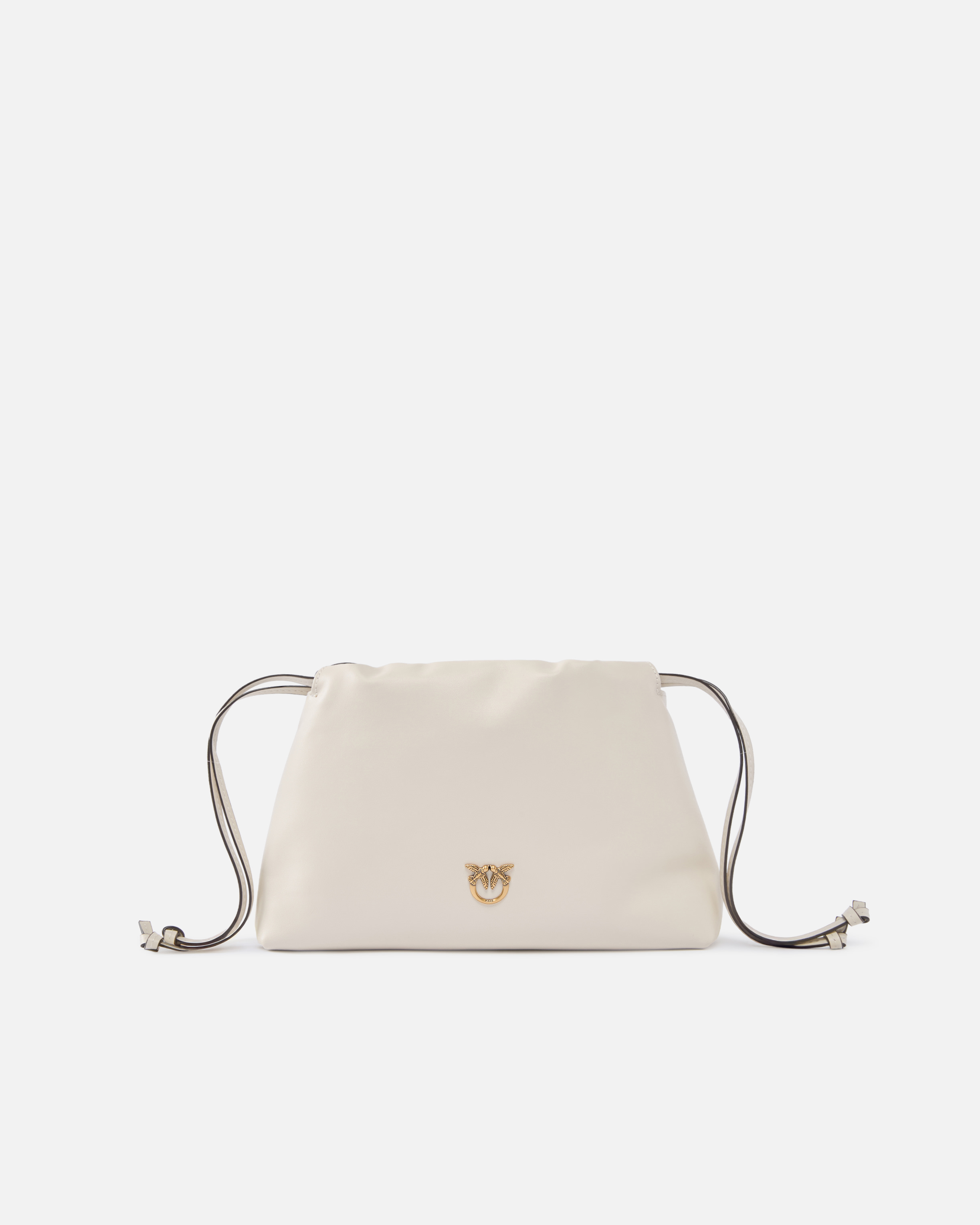 Pinko Small Lather Shoulder Bag With Drawstring In Multi