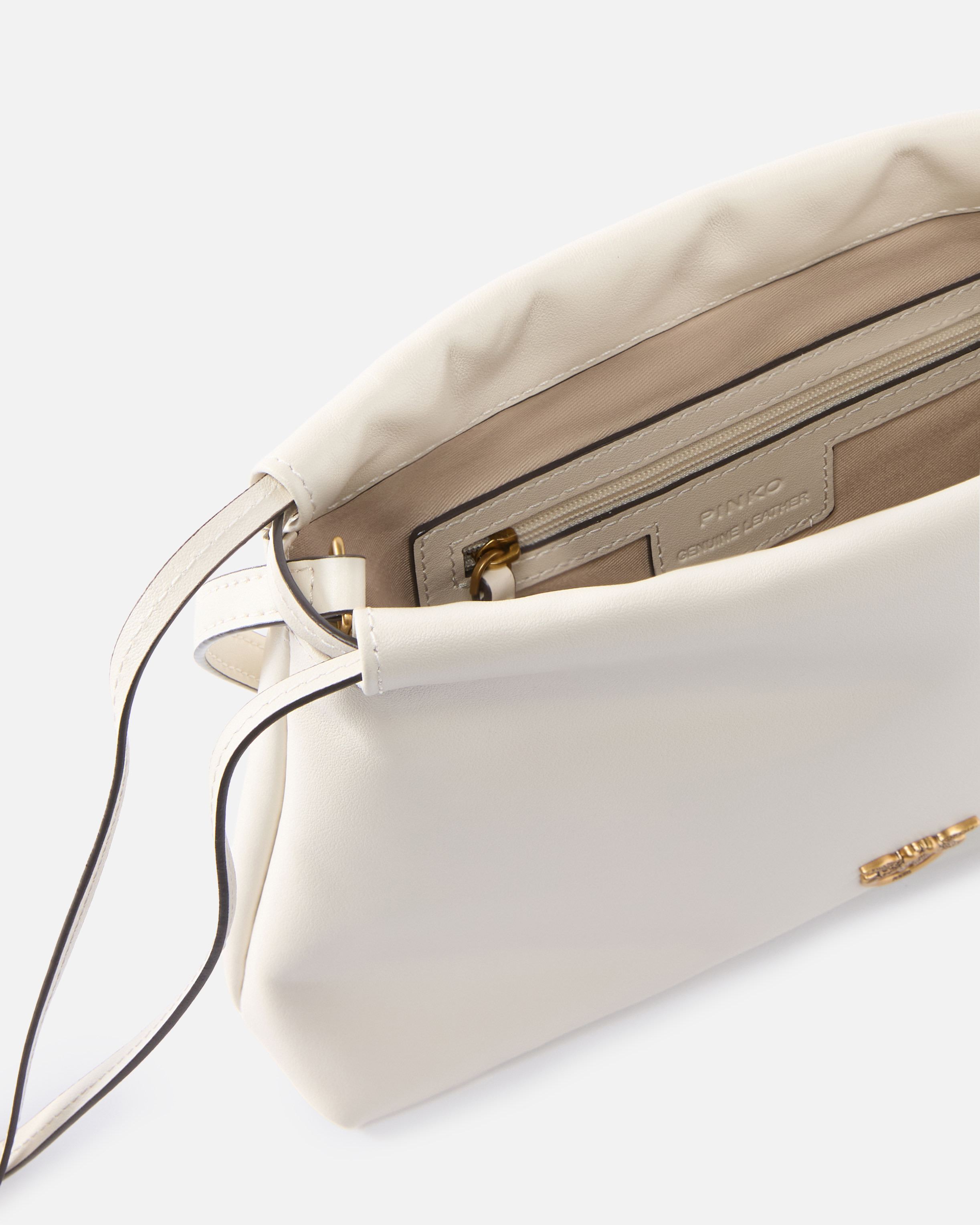 Pinko Small Lather Shoulder Bag With Drawstring In Multi