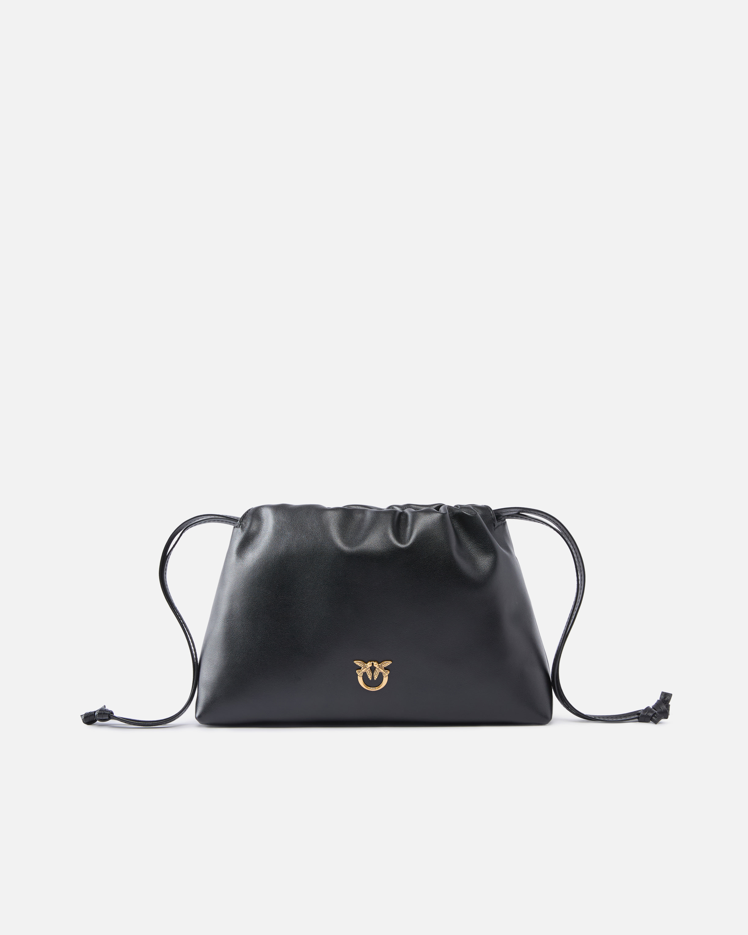 Pinko Small Lather Shoulder Bag With Drawstring In Multi