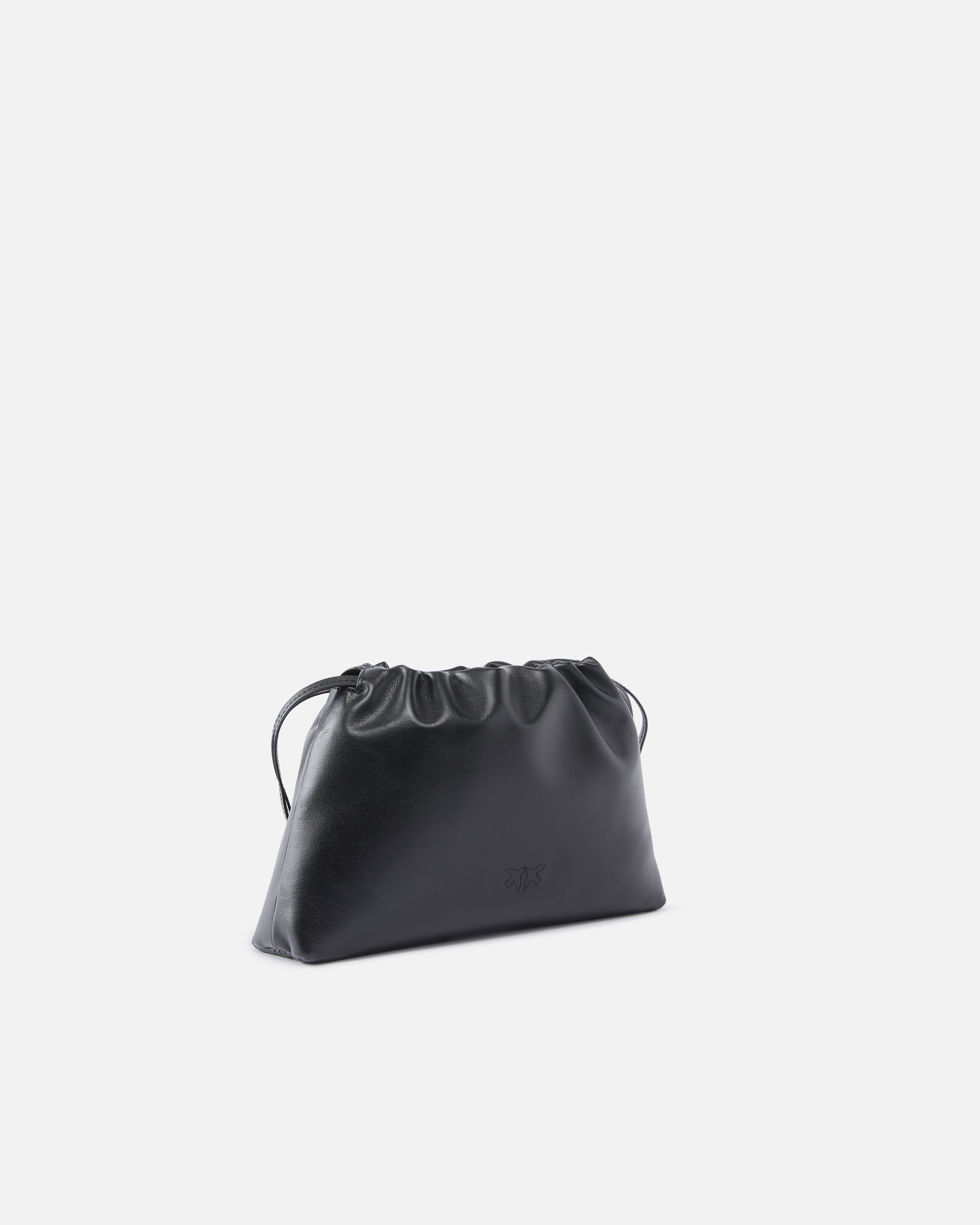 Pinko Small Lather Shoulder Bag With Drawstring In Multi