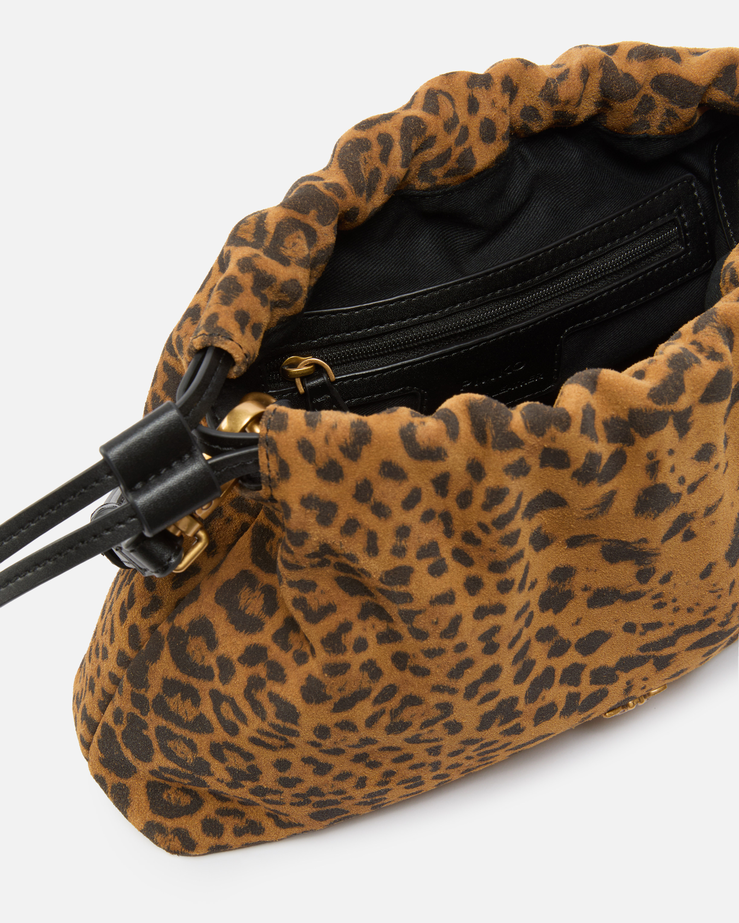 Pinko Mini Clutch In Animal Print Suede