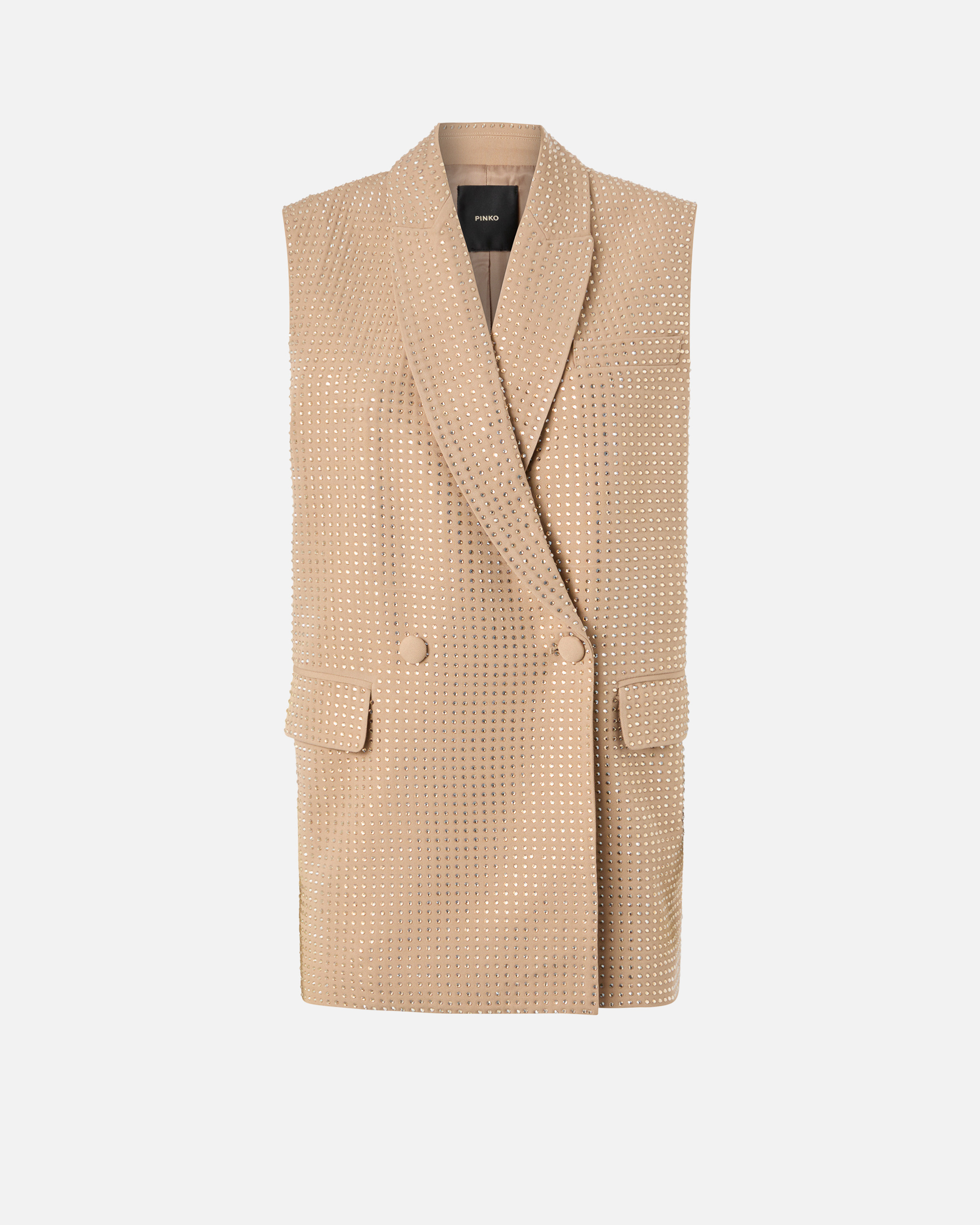 Pinko Blazer Vest With Rhinestones