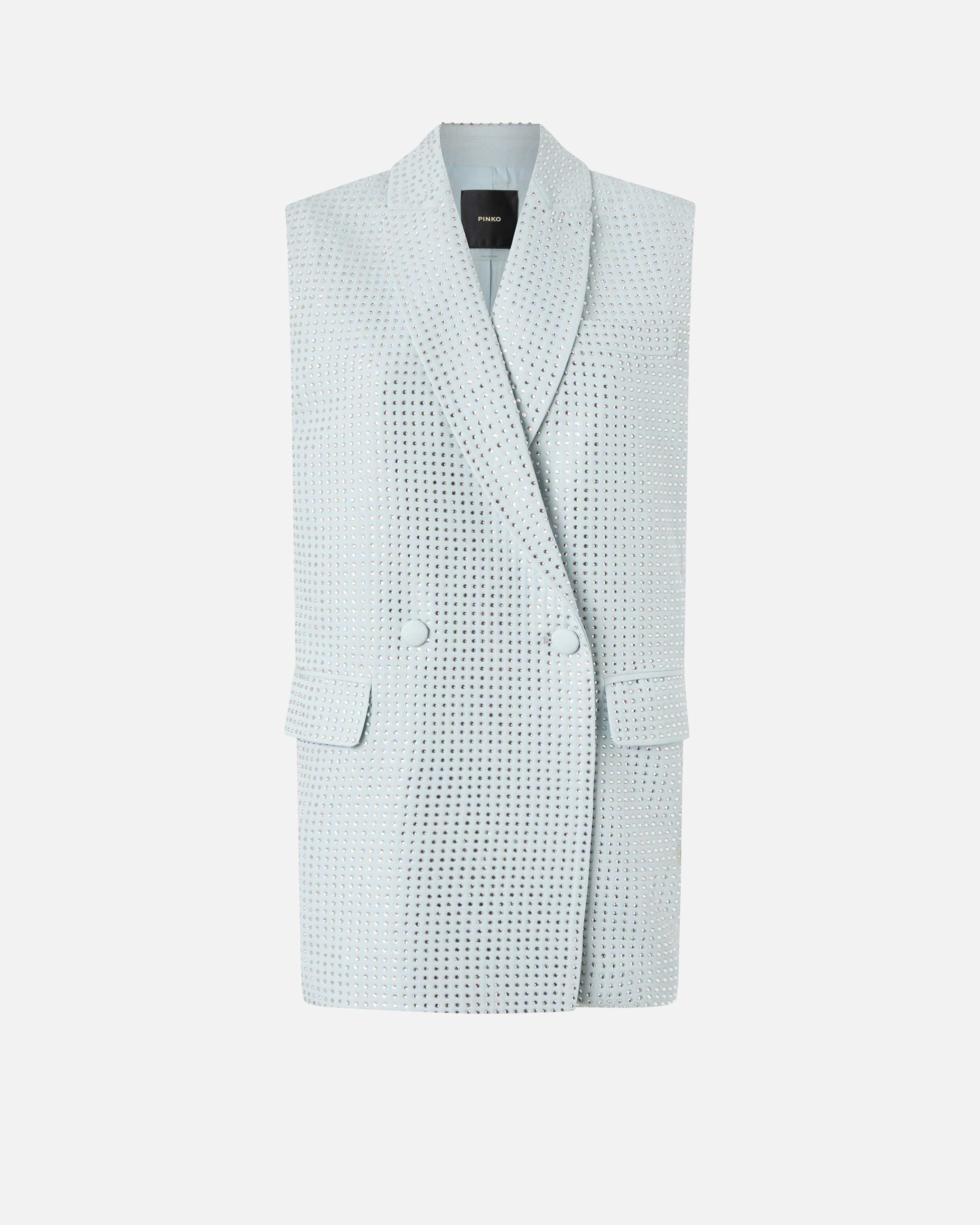 Pinko Blazer Vest With Rhinestones