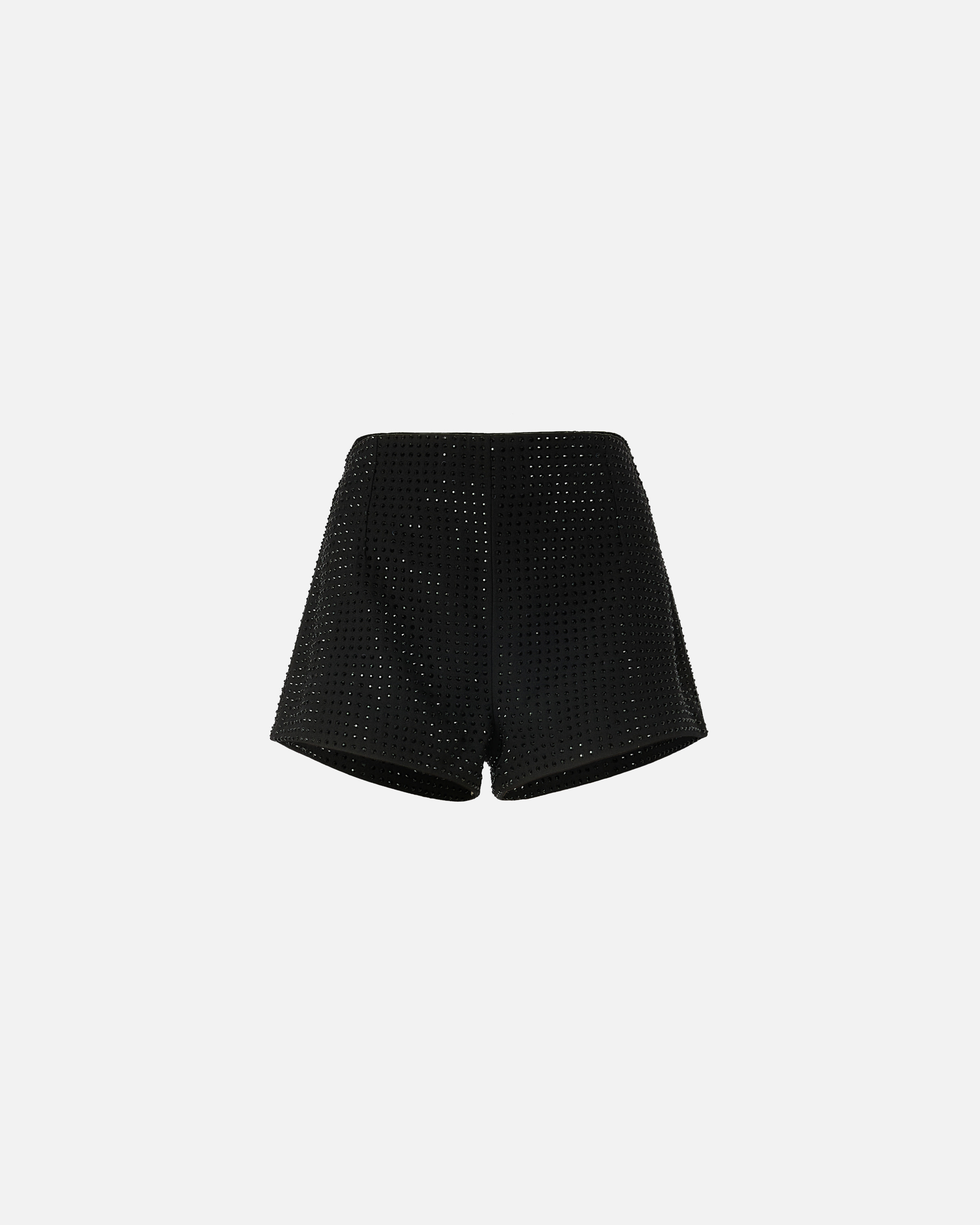 Pinko Fully Rhinestoned High-waist Shorts In Animal Print