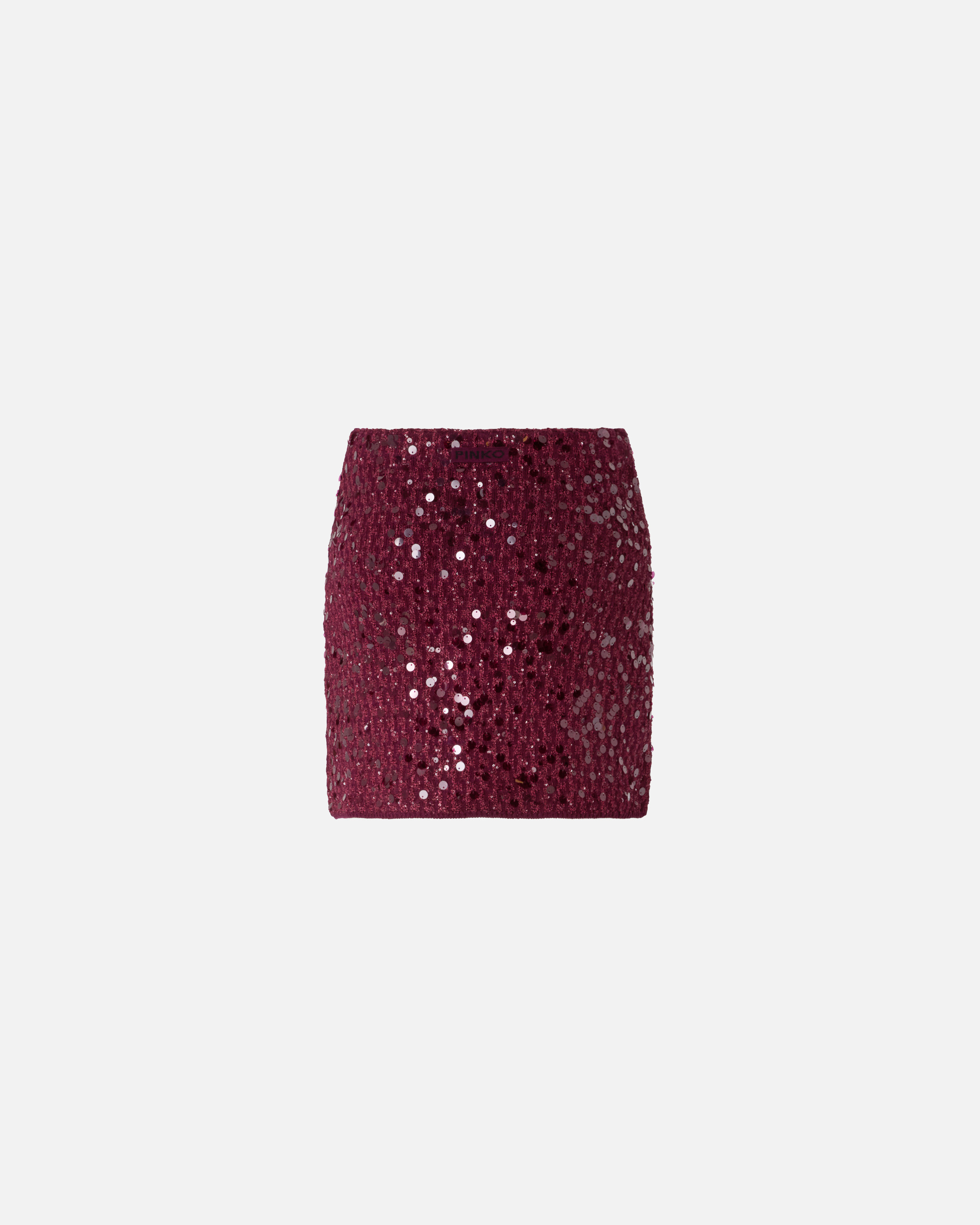 Pinko All-over Sequinned Mini Skirt In Red