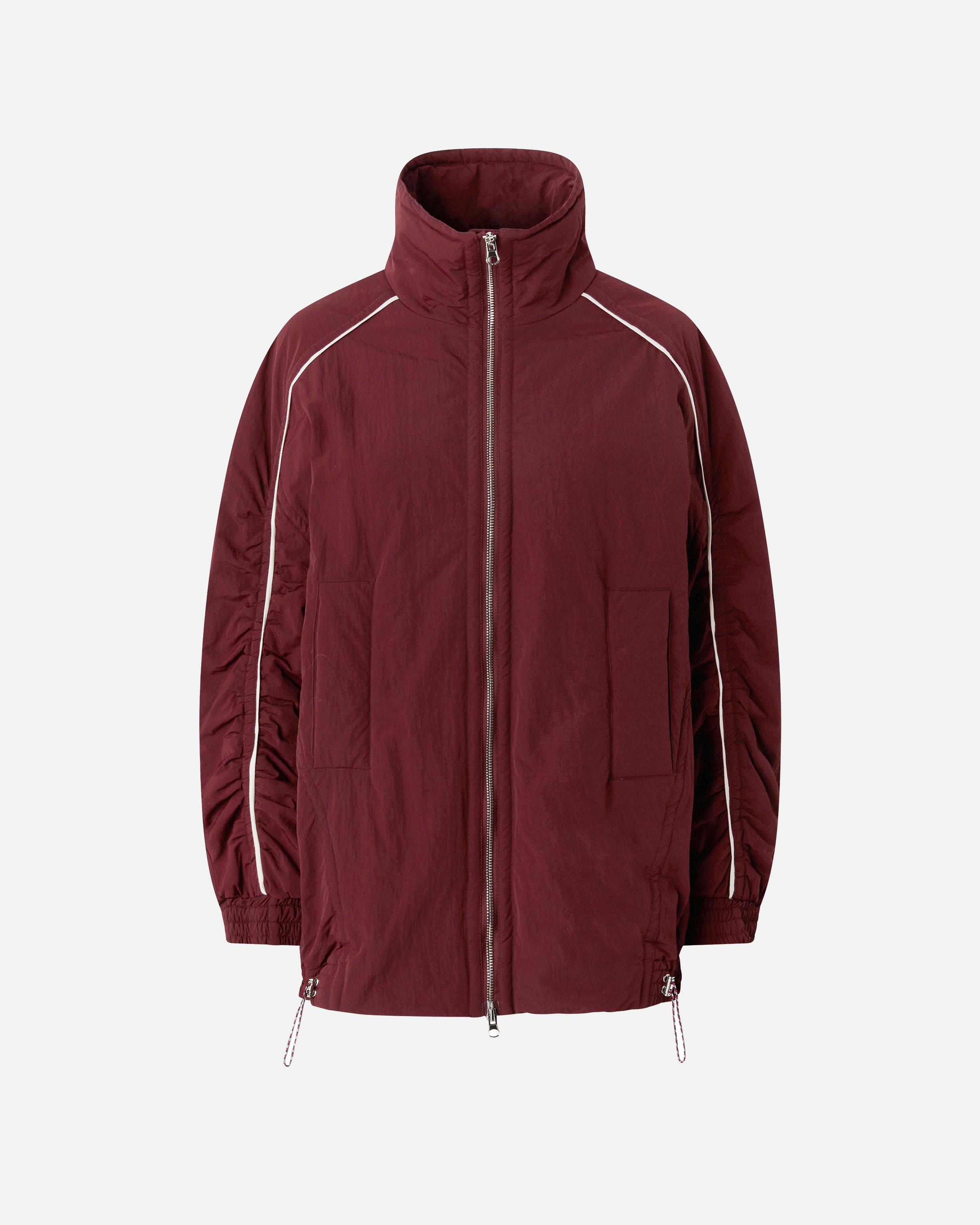 Cazadora holgada con bordes en contraste - Bordeaux, Rojo - large