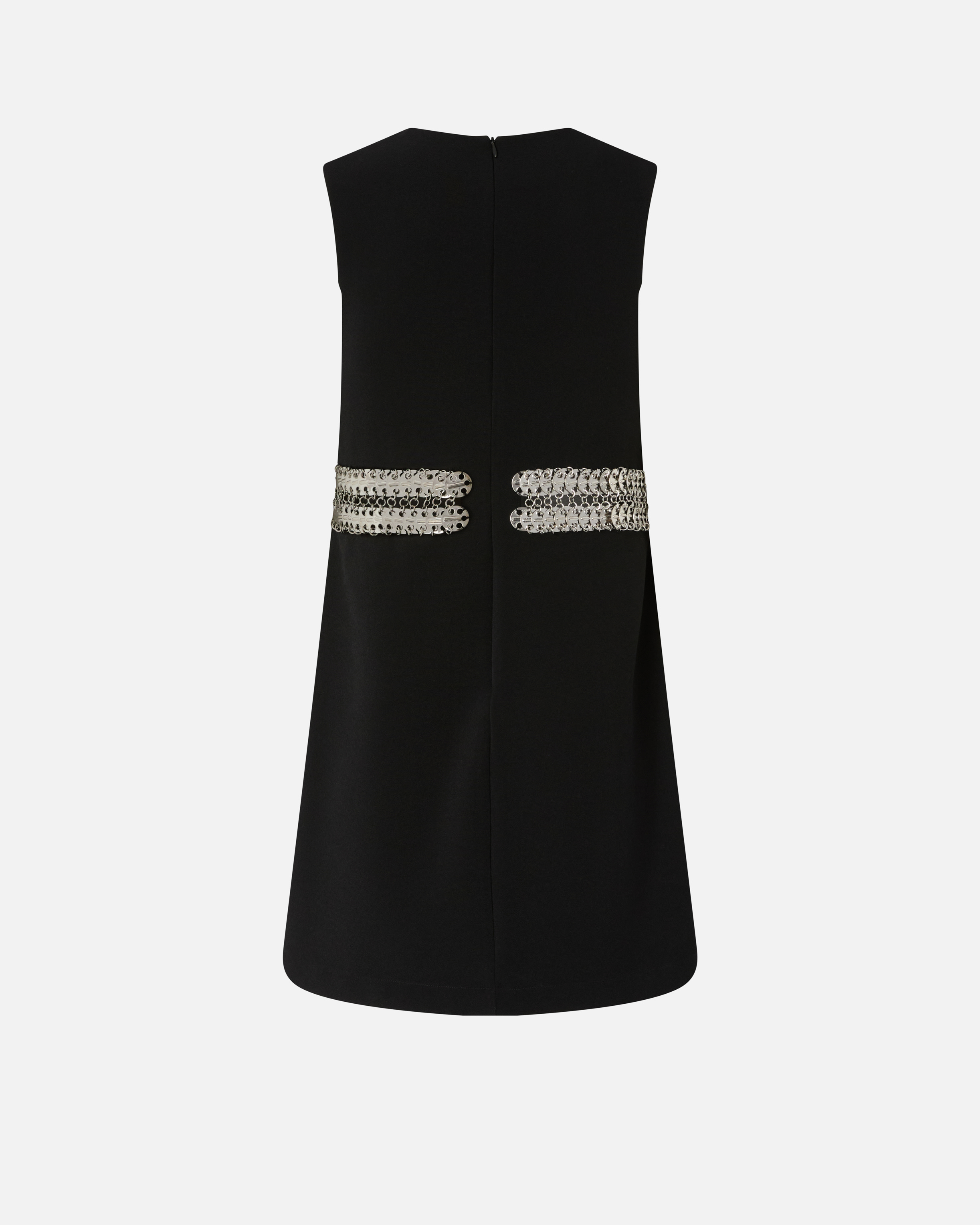 Pinko Crepe Dress With Jewel Embroidery In Black