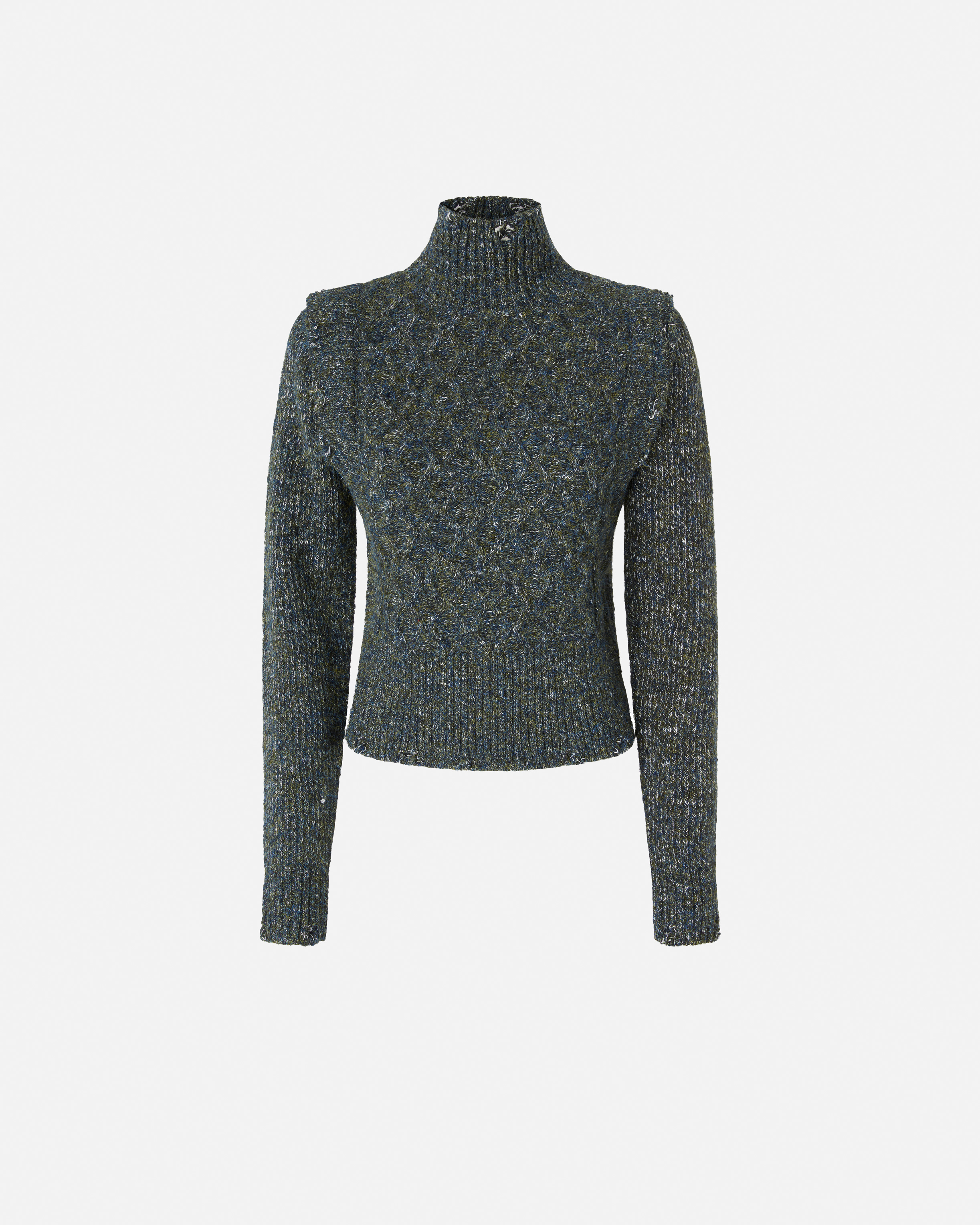 Pinko Turtleneck Sweater In Mulinè Yarn In Gray