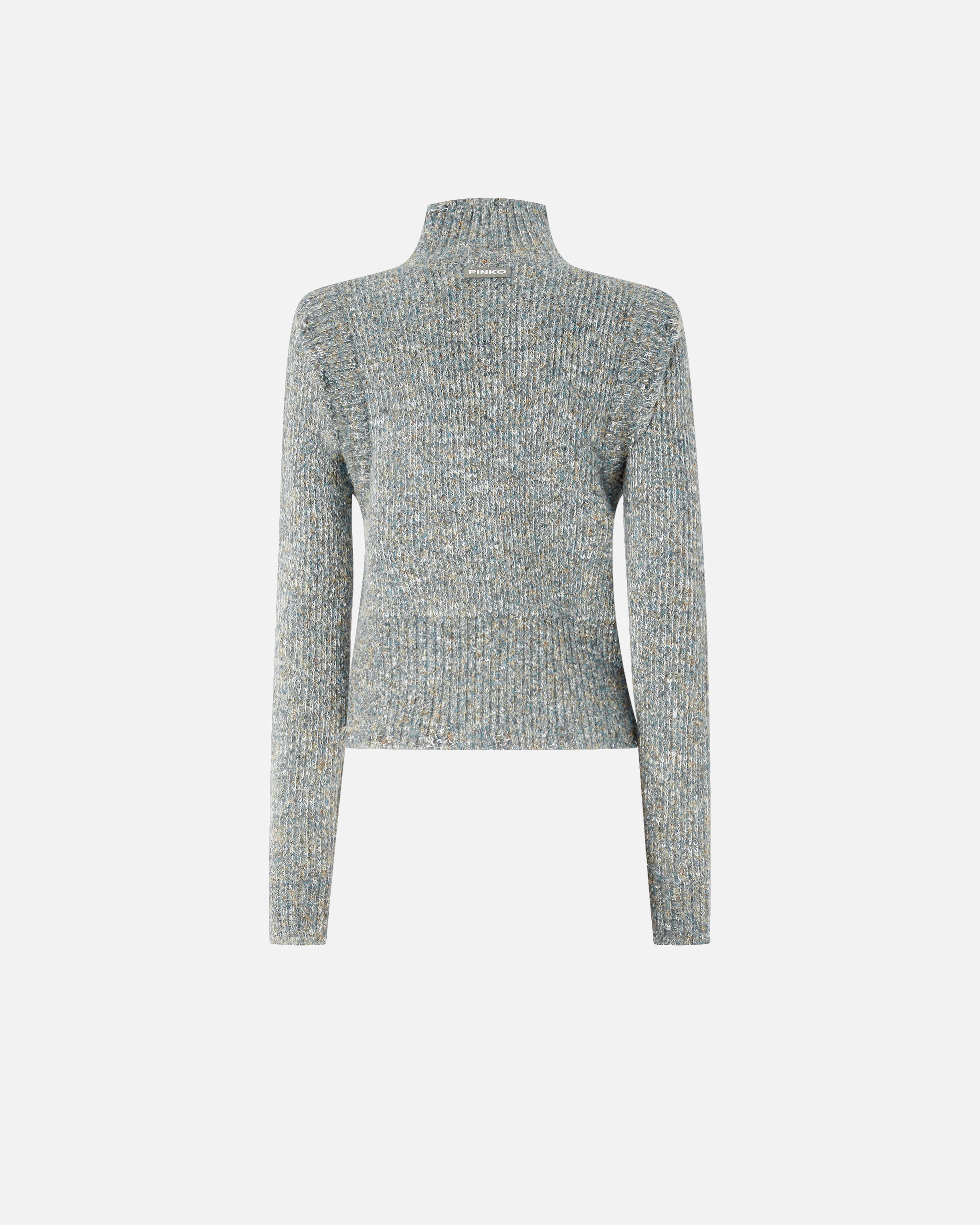 Jersey de cuello alto de punto trenzado 5