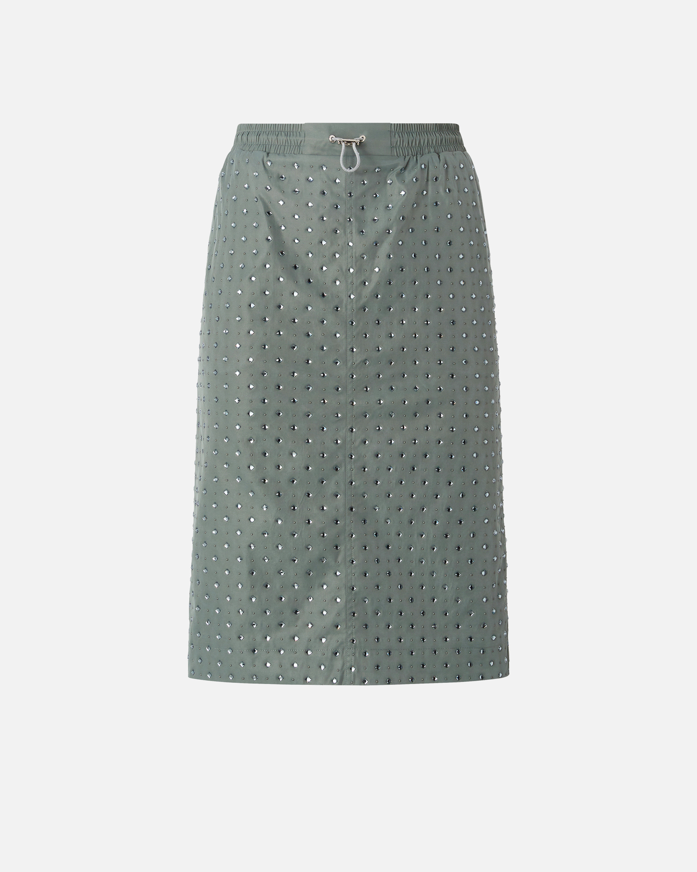 Pinko Alona Embellished Midi Skirt In Green