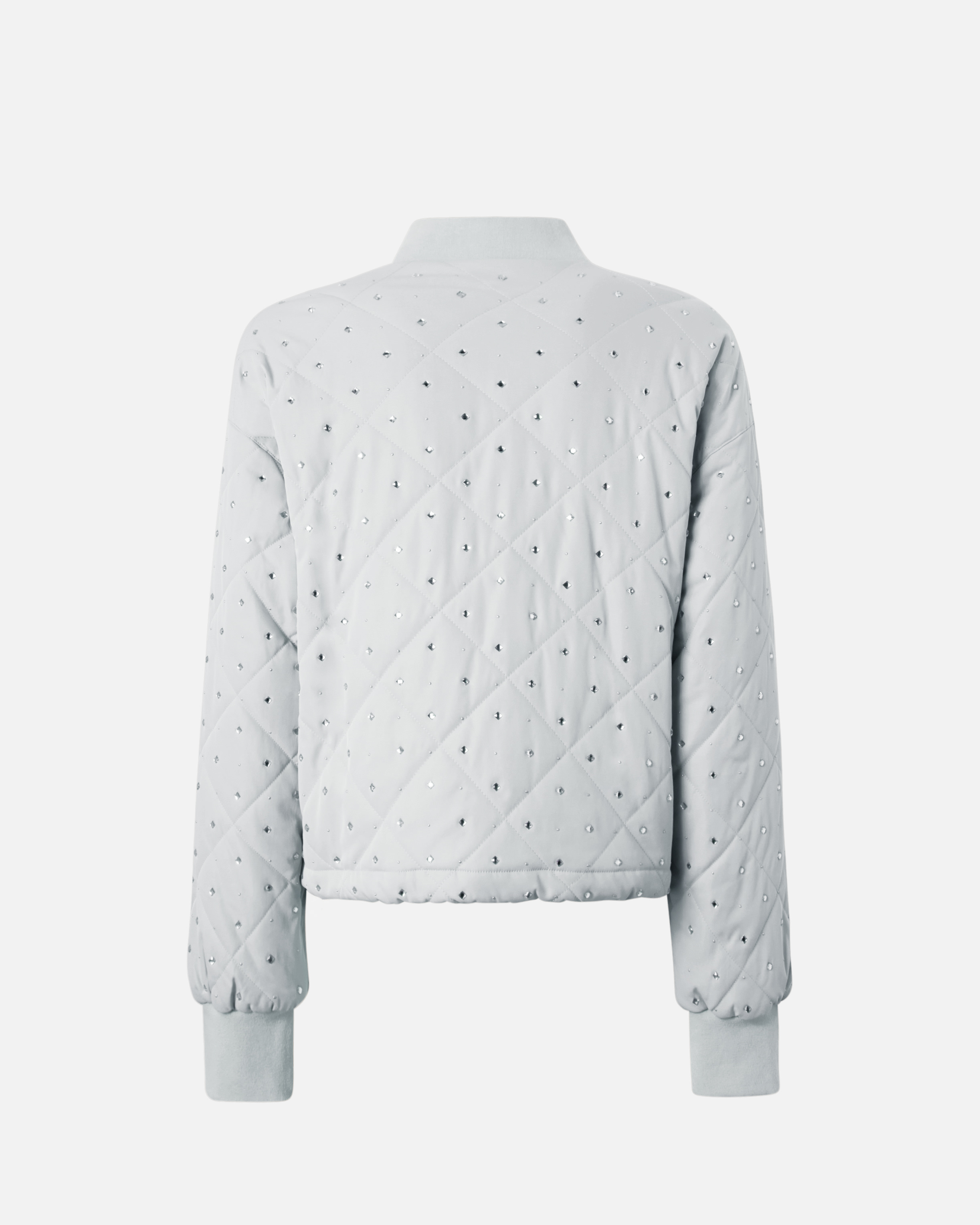 Gesteppte Bomberjacke mit Strass und Nieten 1