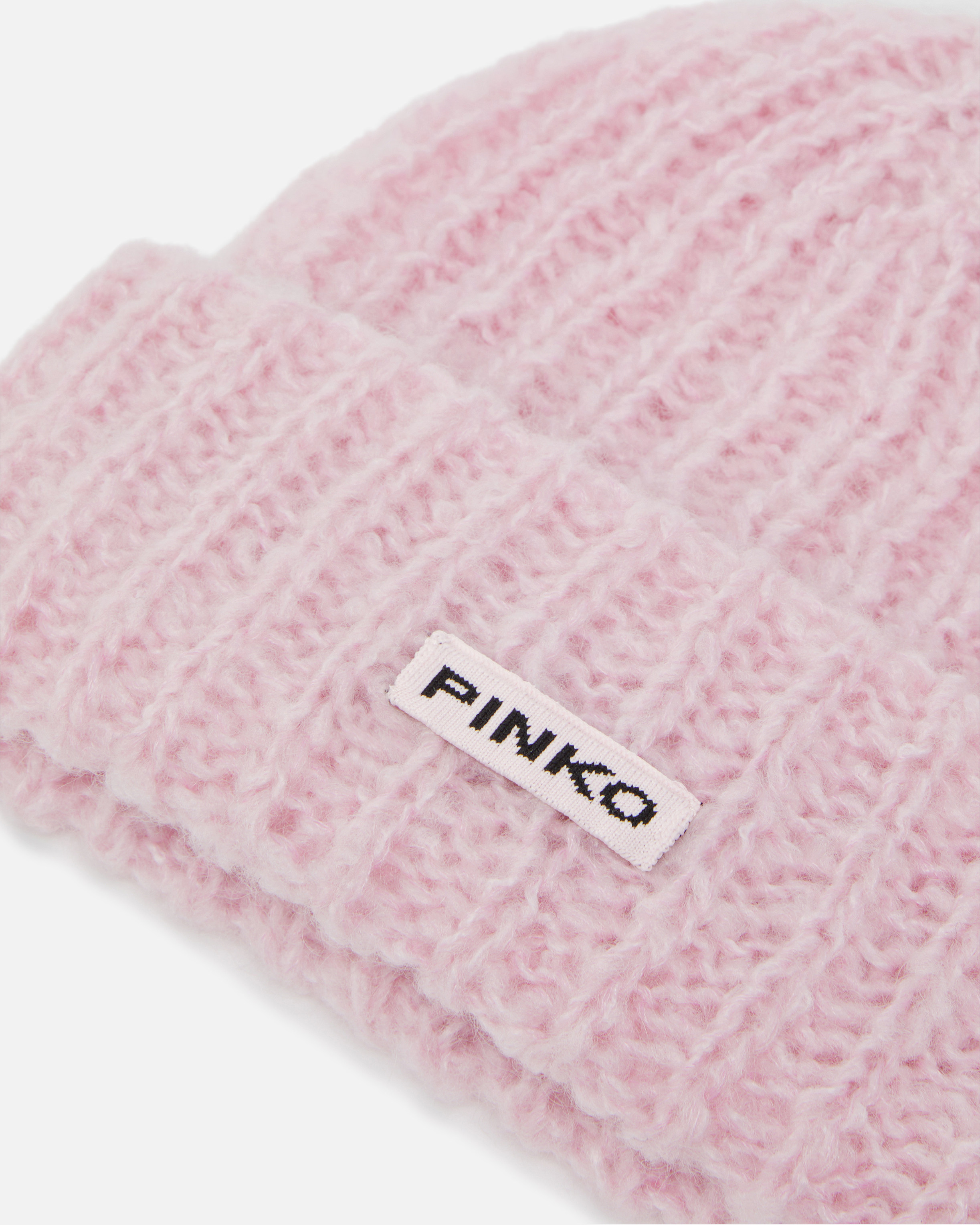 Pinko Ribbed-knit Beanie In Pink