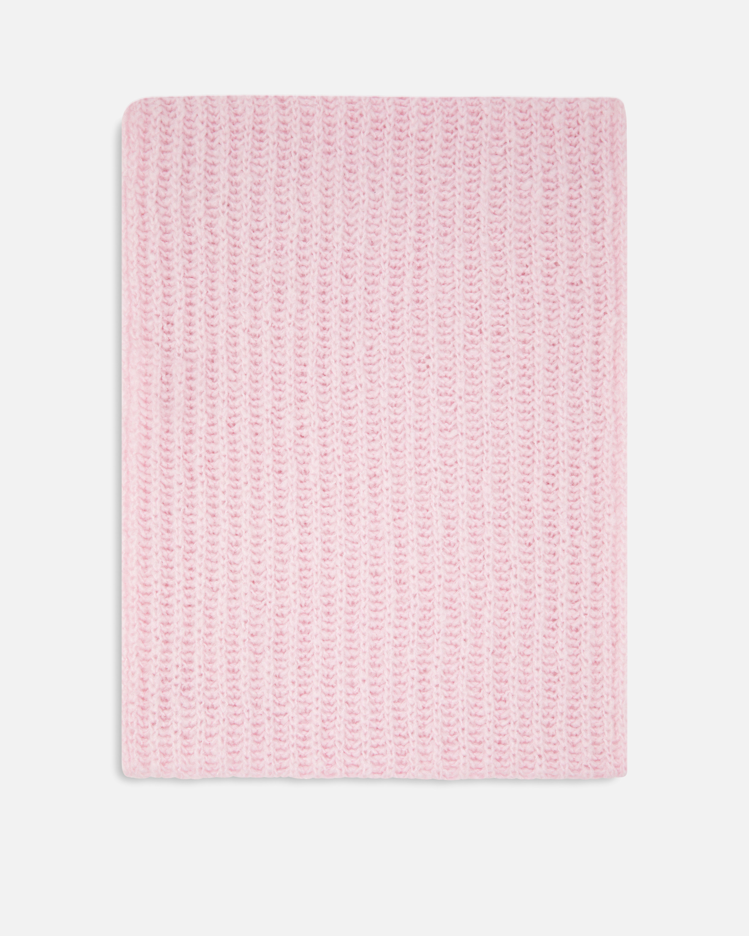 Шарф в рубчик с буквенным логотипом PINKO - РОЗОВЫЙ - large