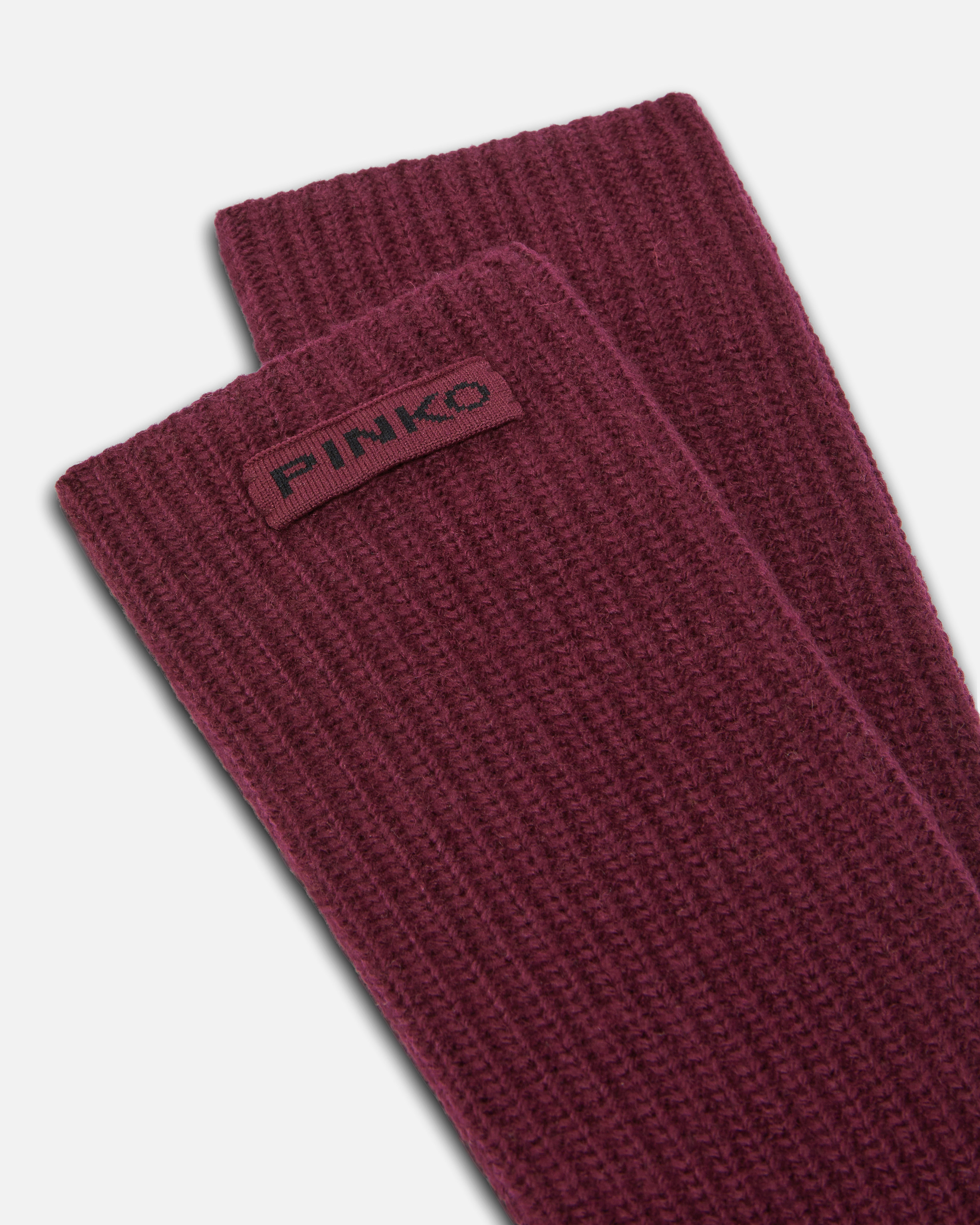 Pinko Long Wool And Cashmere-blend Gloves