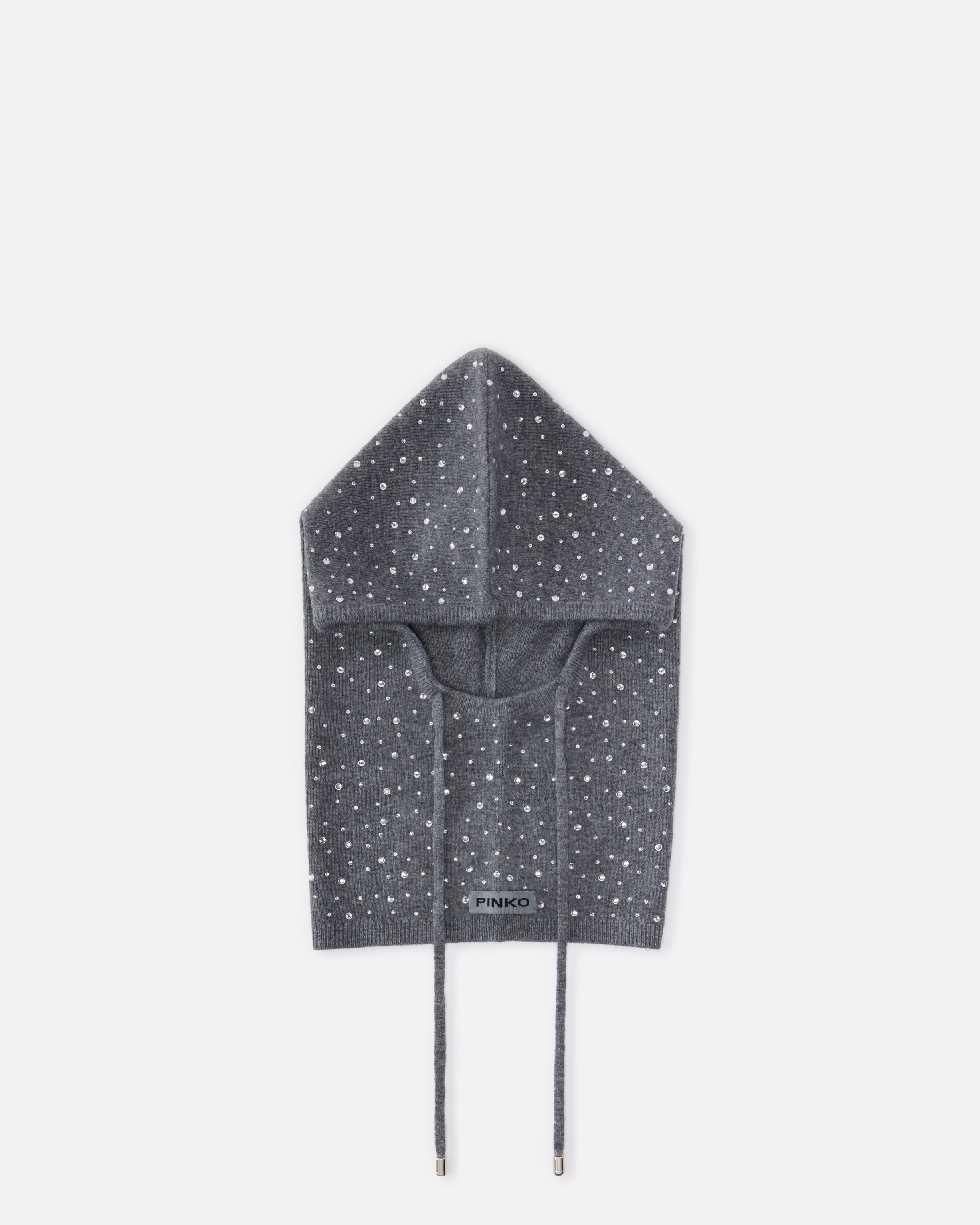 Балаклава с кулиской и стразами - СЕРЫЙ - large | Pinko 