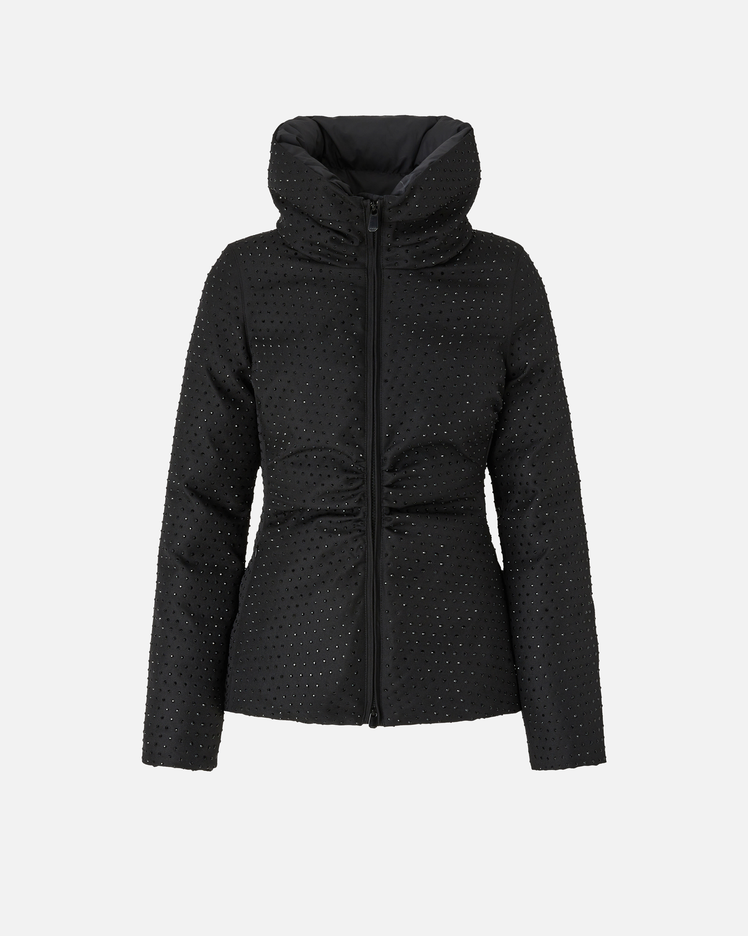 Pinko Strass-embellished High-neck Jacket In Black